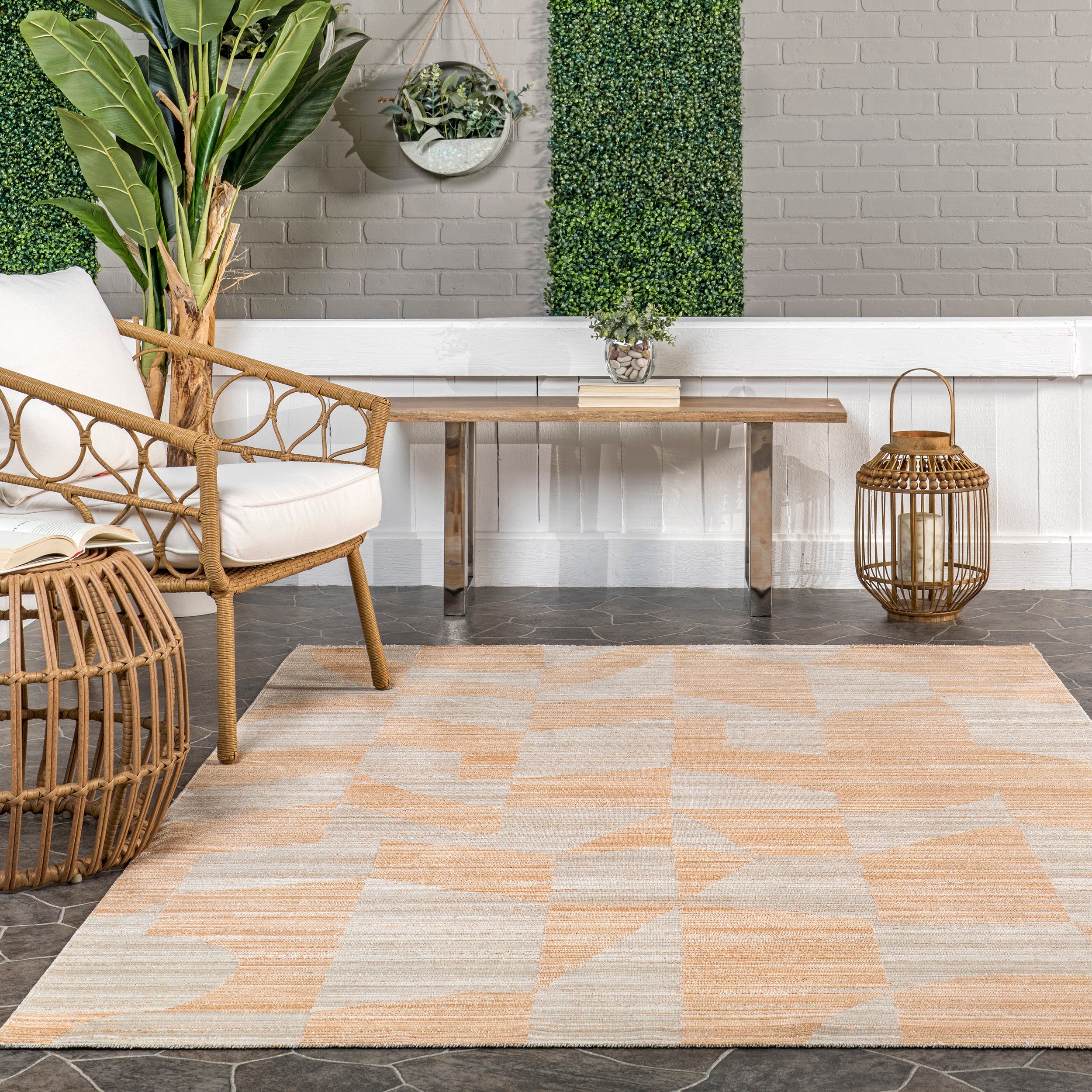 Aranea Abstract Machine Washable Indoor/Outdoor Area Rug - Image 8