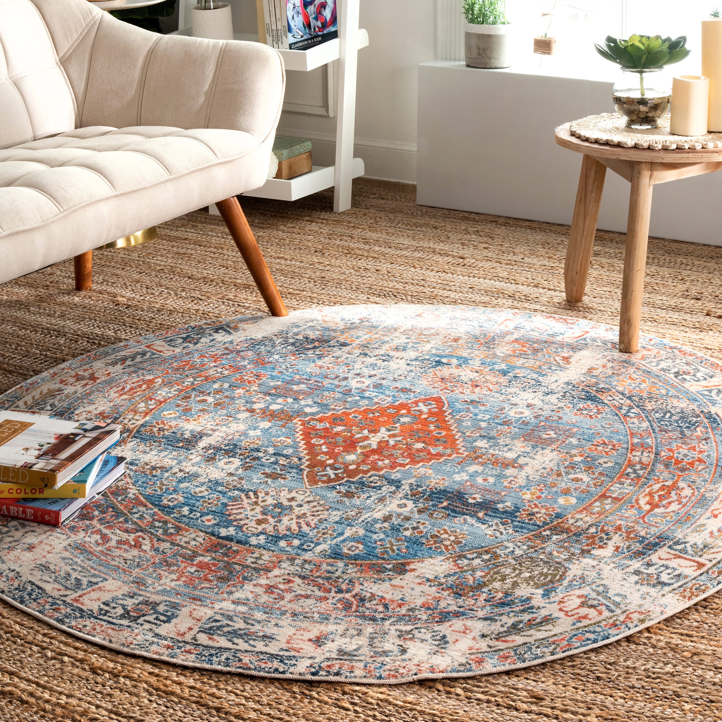 Farley Medallion Fringe Area Rug - Image 10