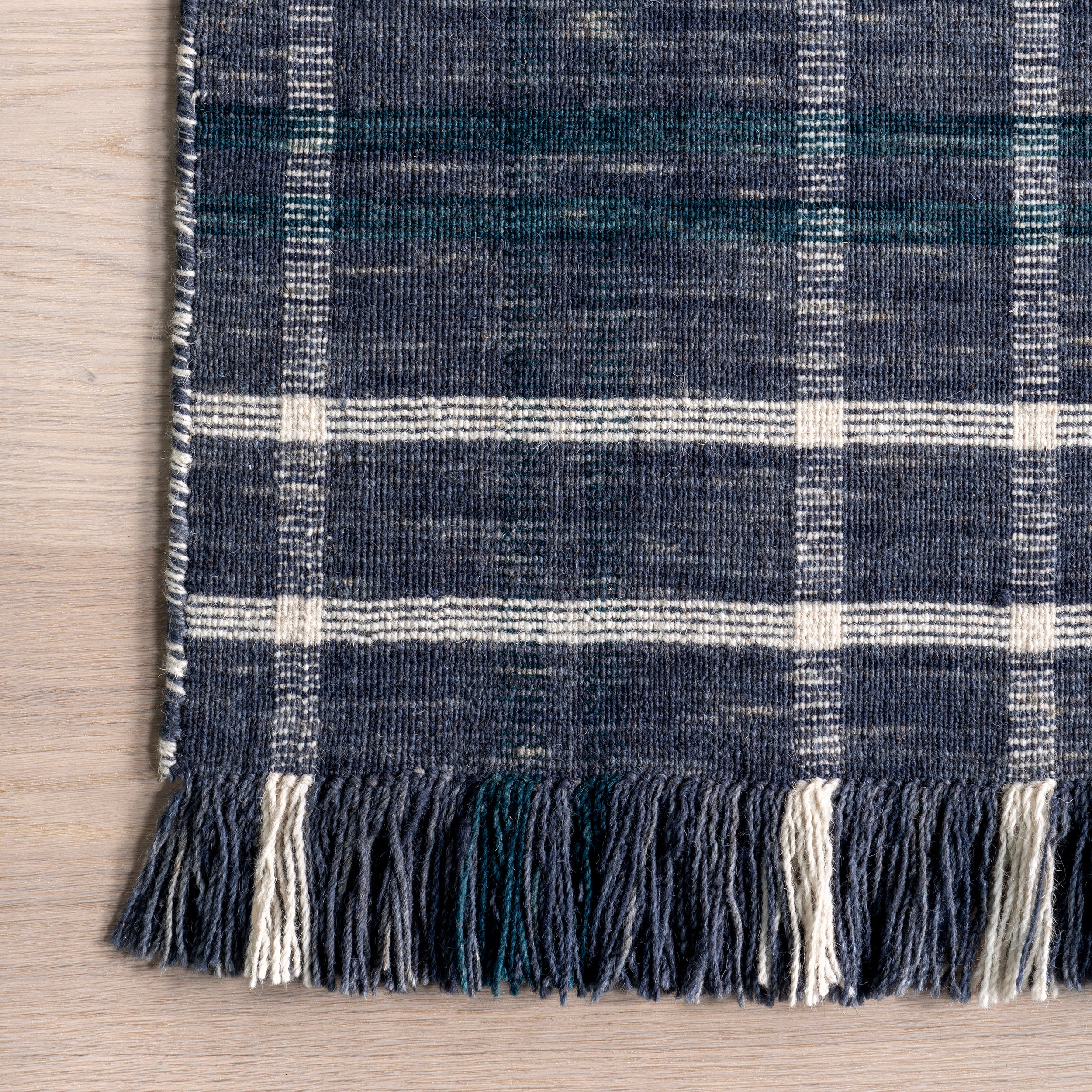 Loretta Plaid Wool Fringe Area Rug - Image 5