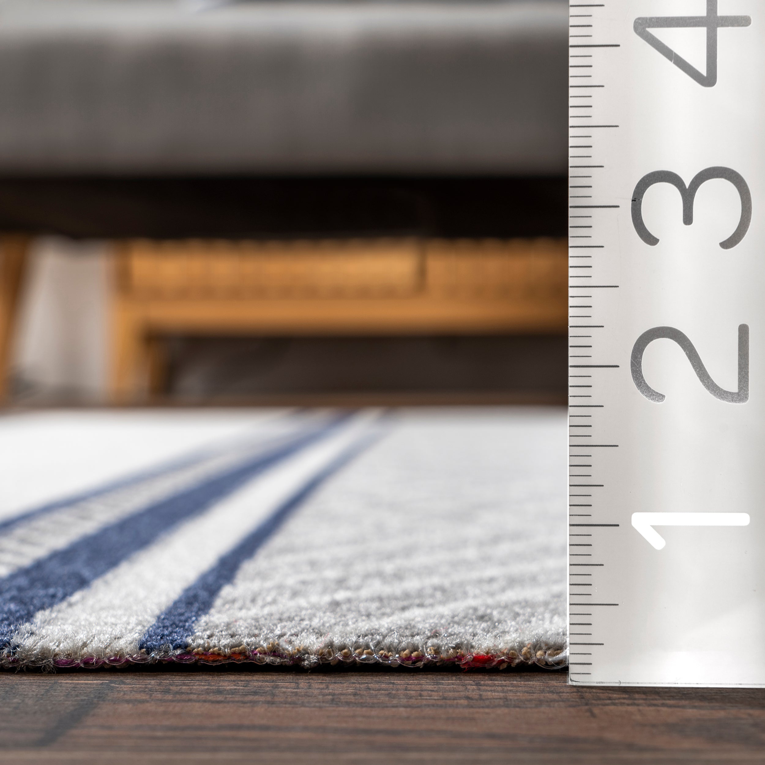 Ivey Modern Striped Indoor/Outdoor Fringe Area Rug - Image 3