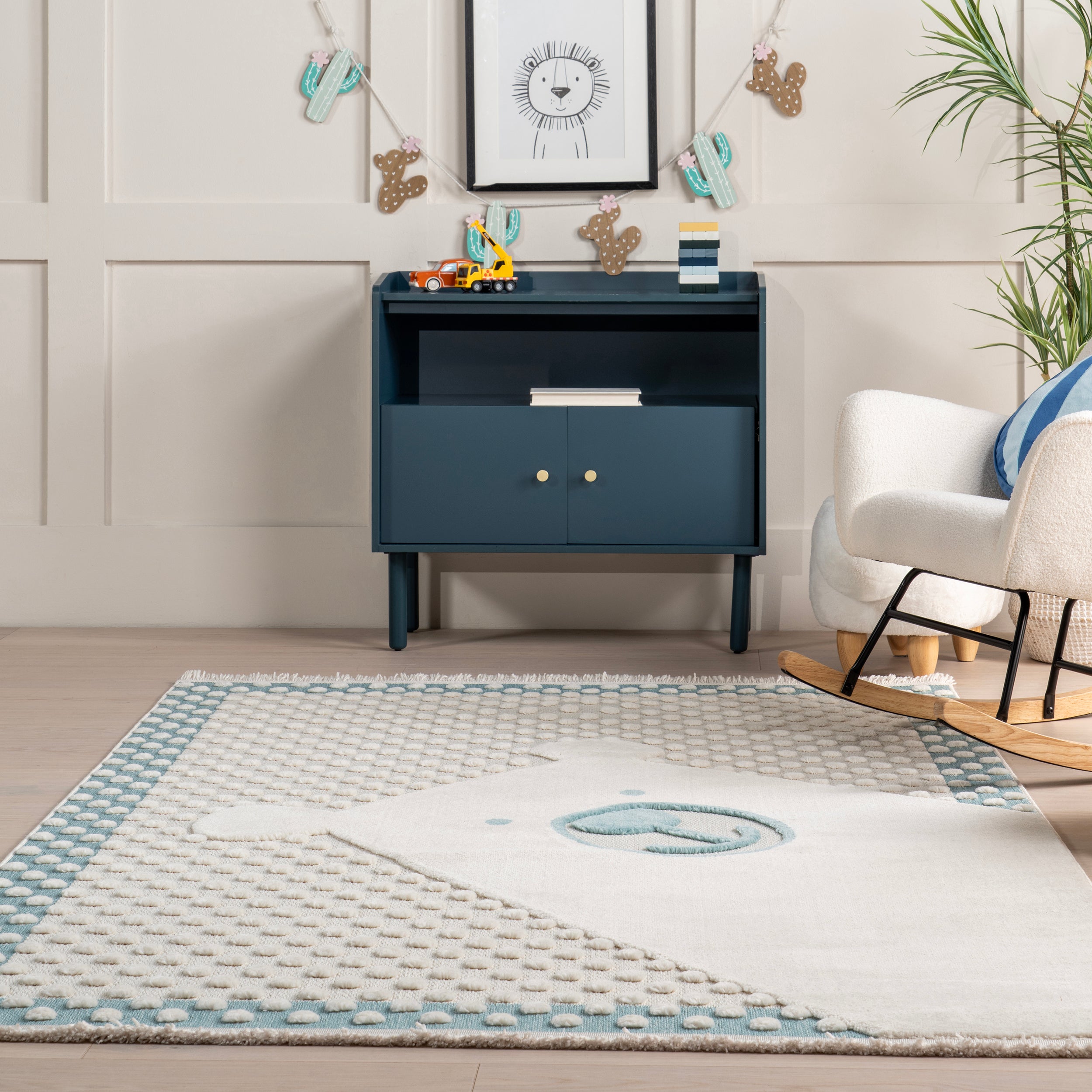Cecelia Polar Bear Kids Fringe Area Rug - Image 17