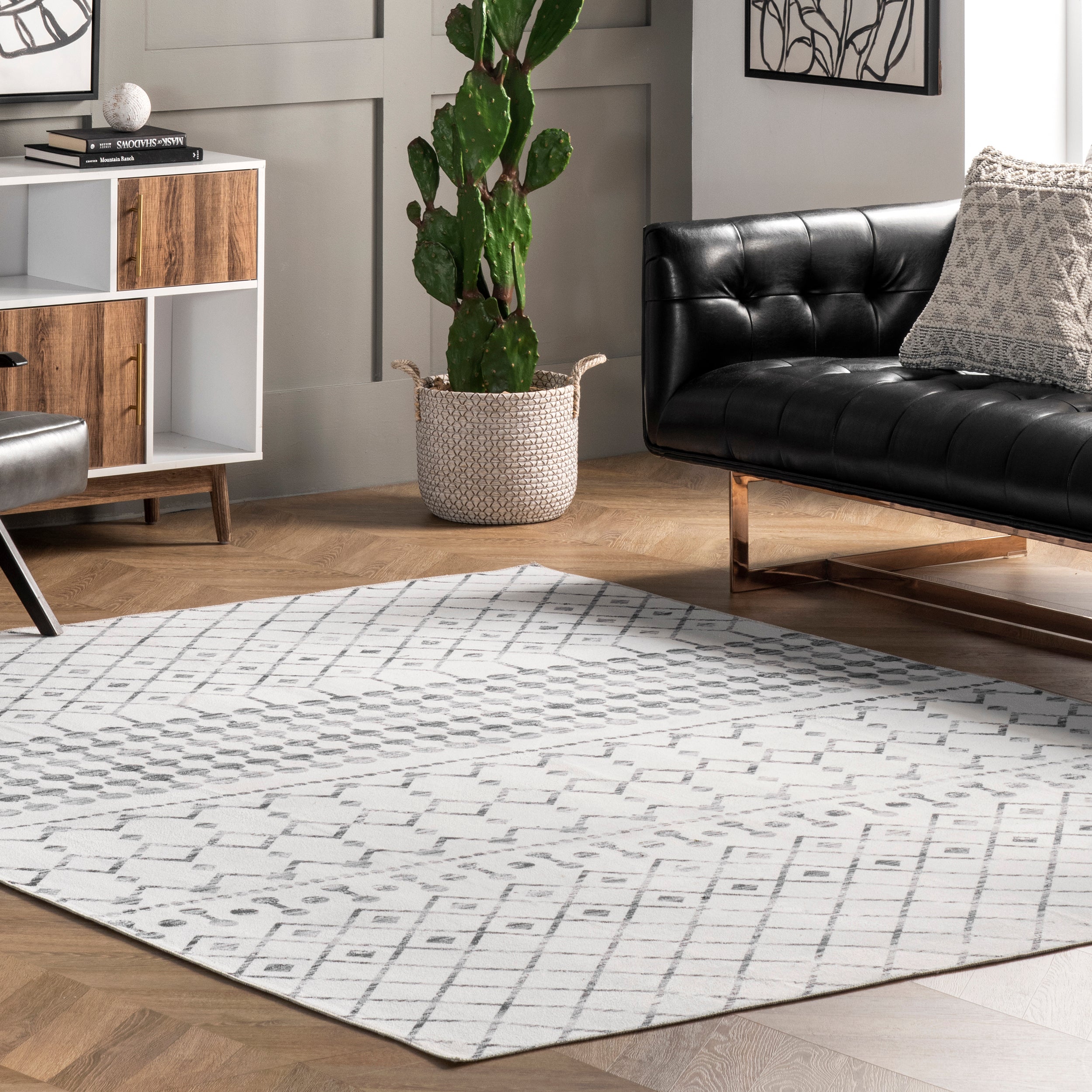 Moroccan Blythe Machine Washable Area Rug - Image 2