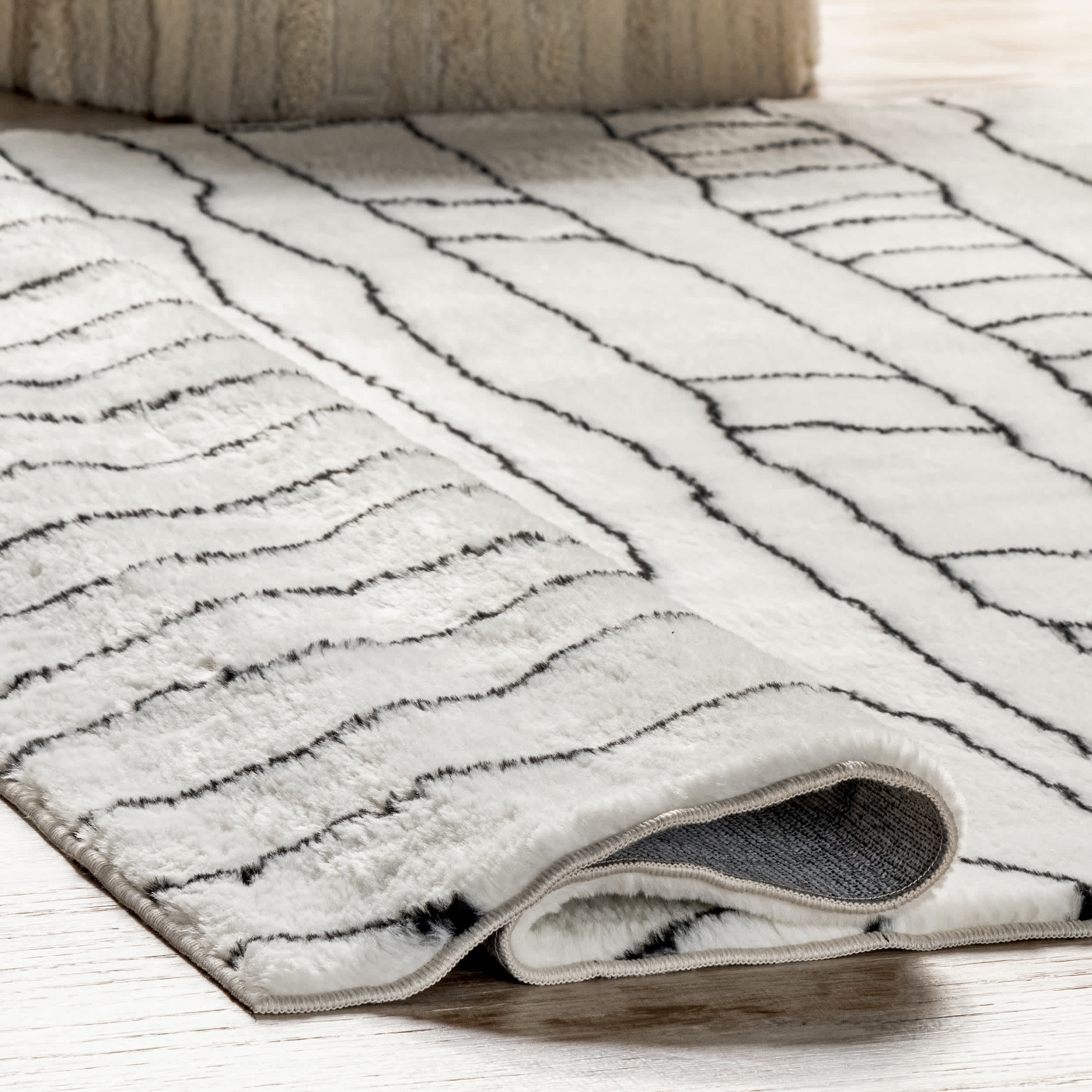 Ethnic Striped Washable Shag Area Rug - Image 4