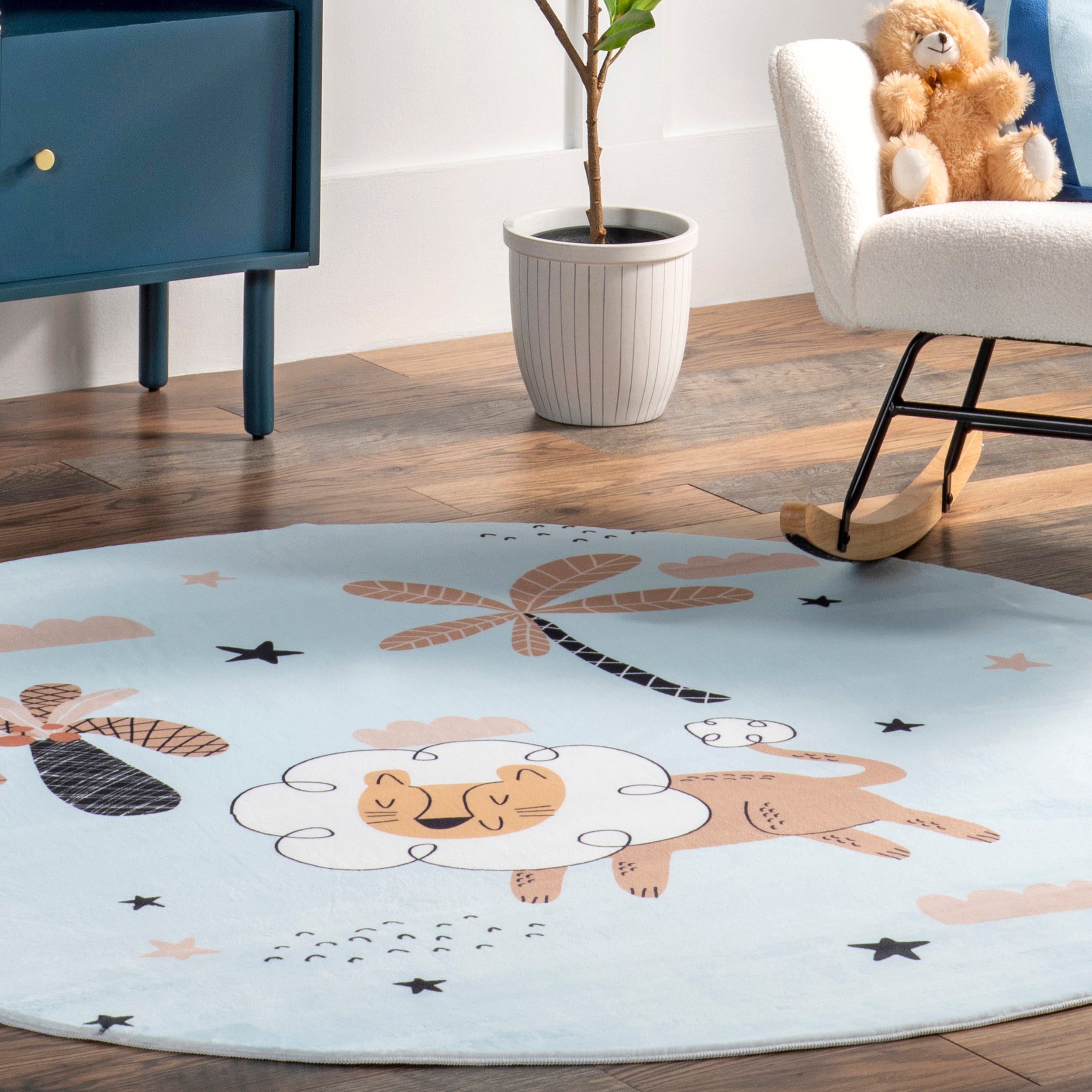 Jalissa Lion Dreams Machine Washable Kids Area Rug - Image 9