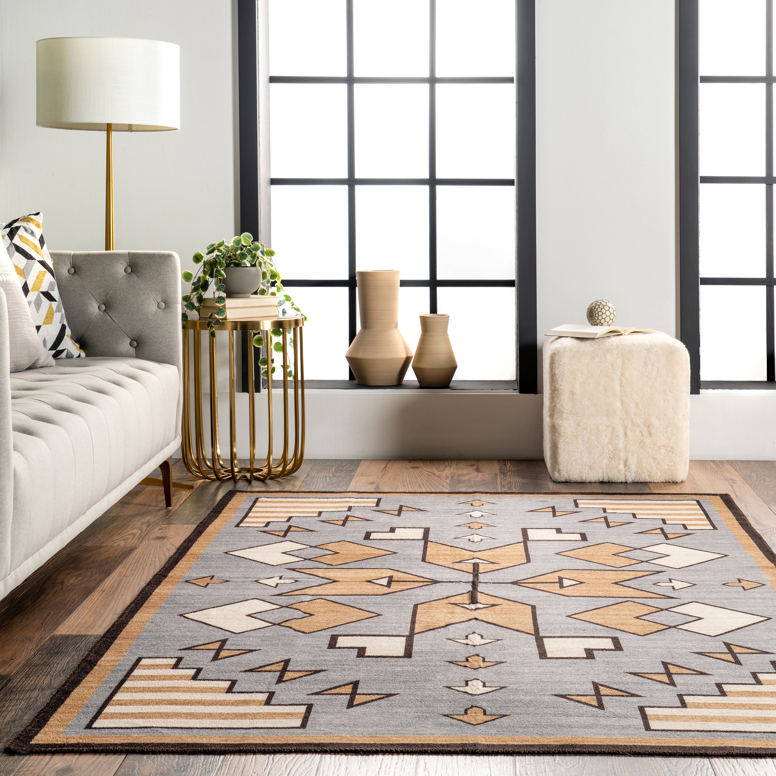 Petra Boho Arrows Machine Washable Area Rug - Image 8
