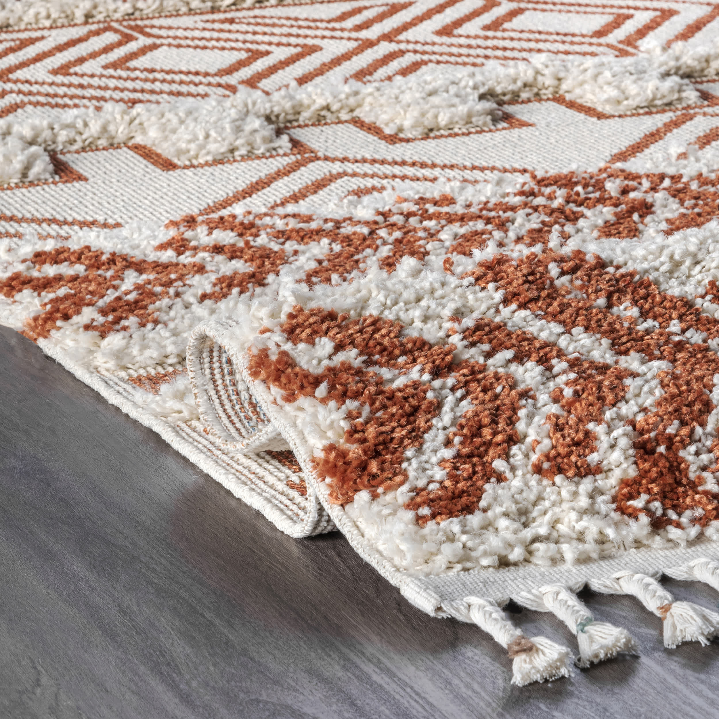 Zuri Shaggy Banded Tribal Area Rug - Image 22