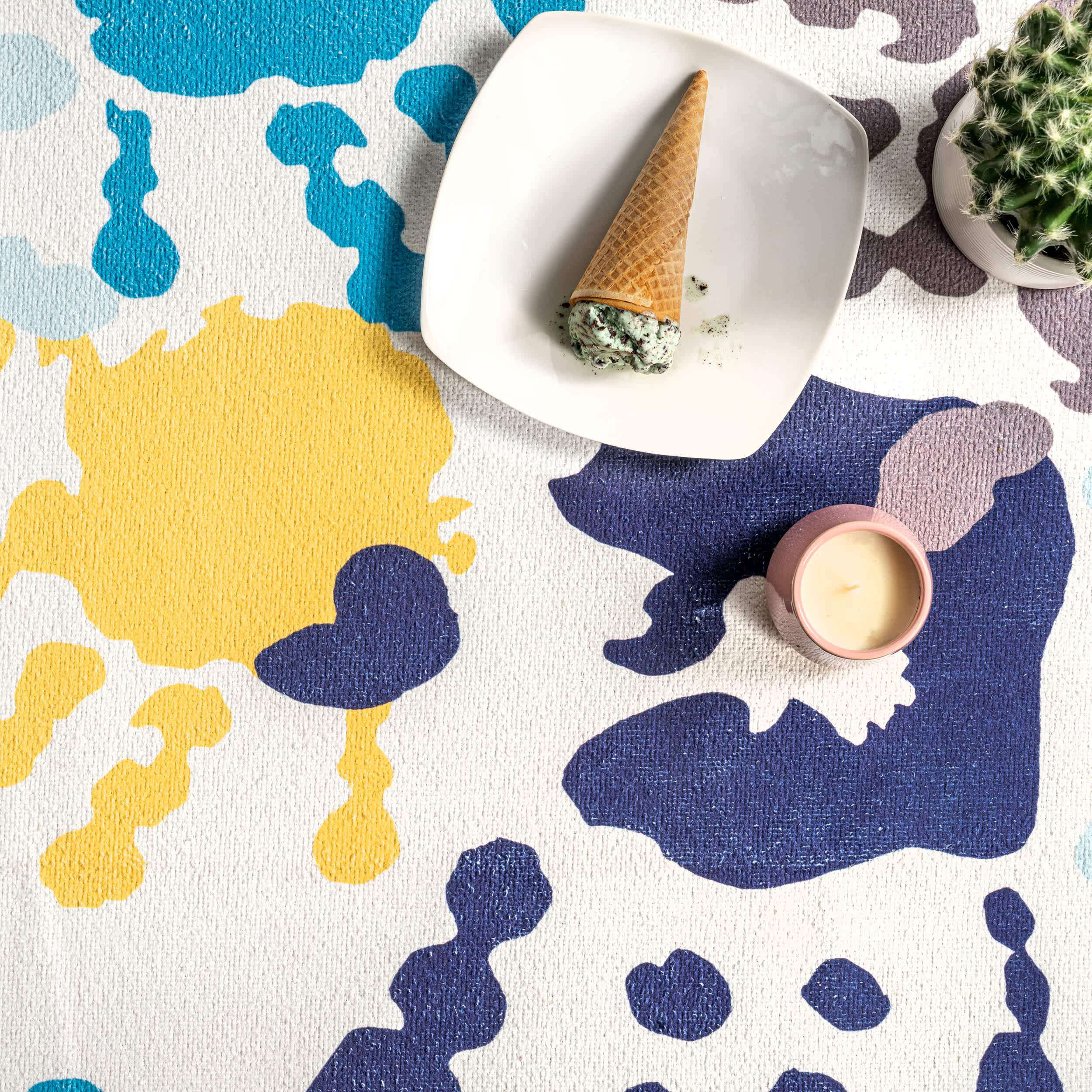 Pinkie Machine Washable Handprint Kids Area Rug - Image 6