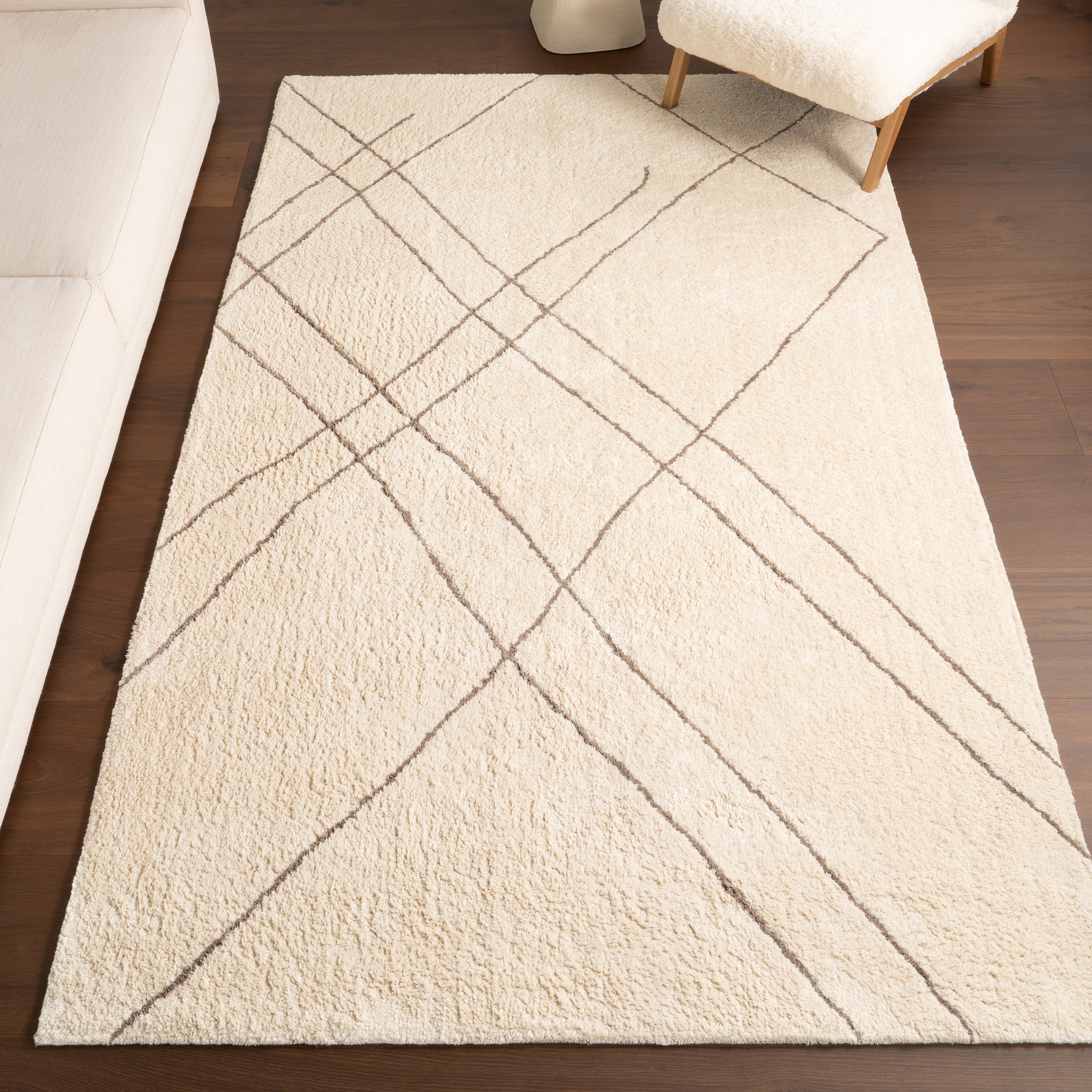 Egeria Modern Abstract Cotton Area Rug - Image 2