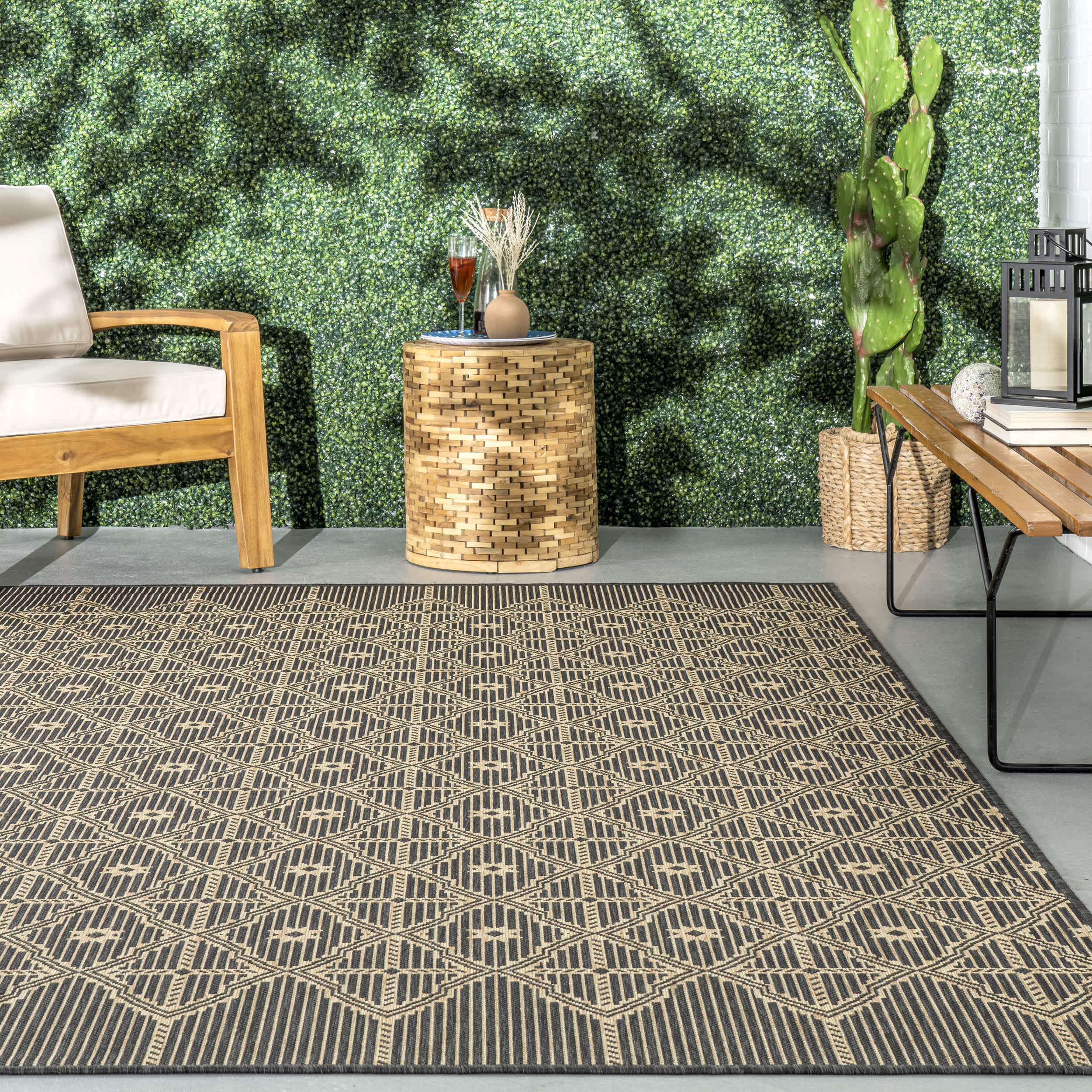 Elara Global Inspired Trellis Indoor/Outdoor Area Rug - Image 8
