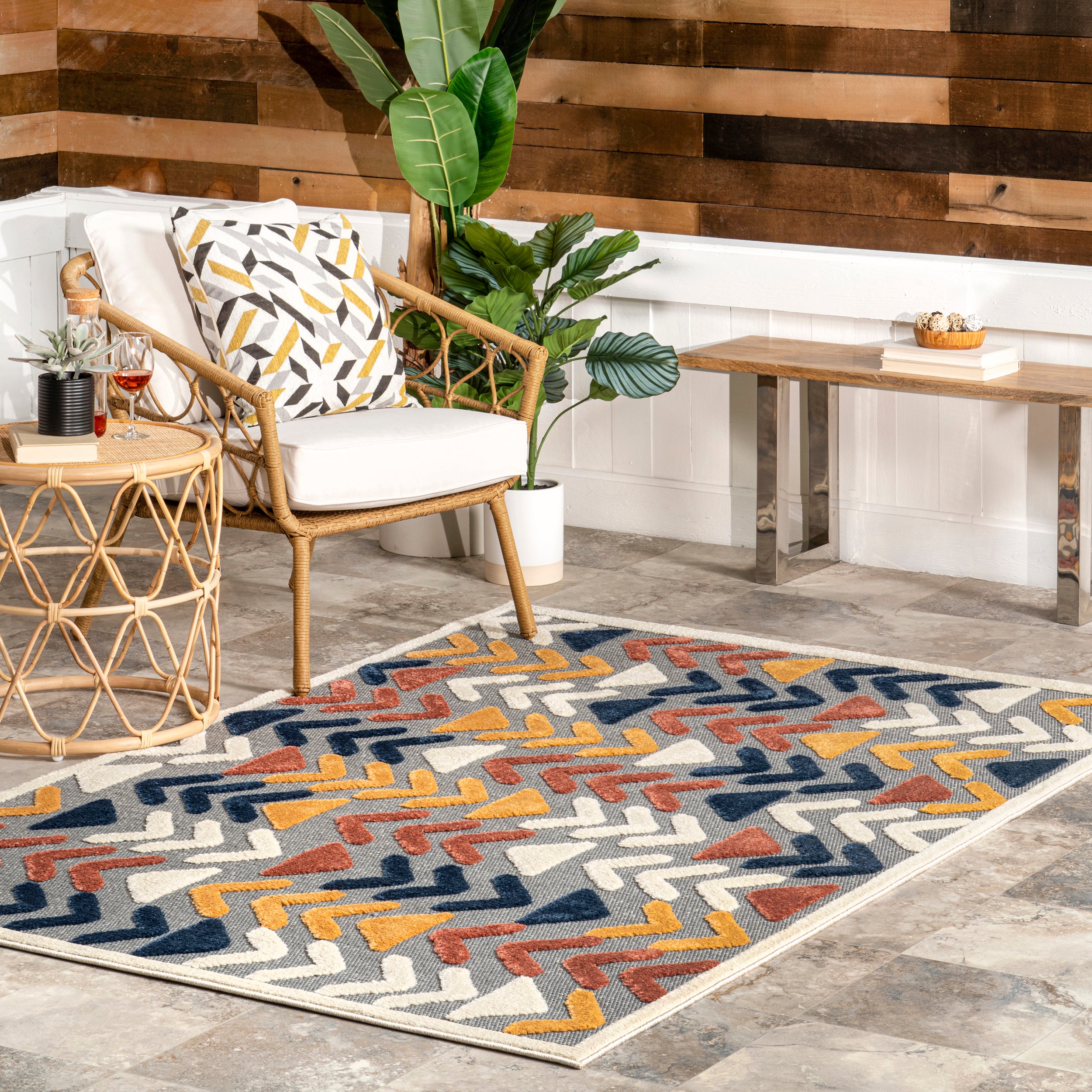 Logan Reverse Arrows Indoor/Outdoor Area rug - Image 2