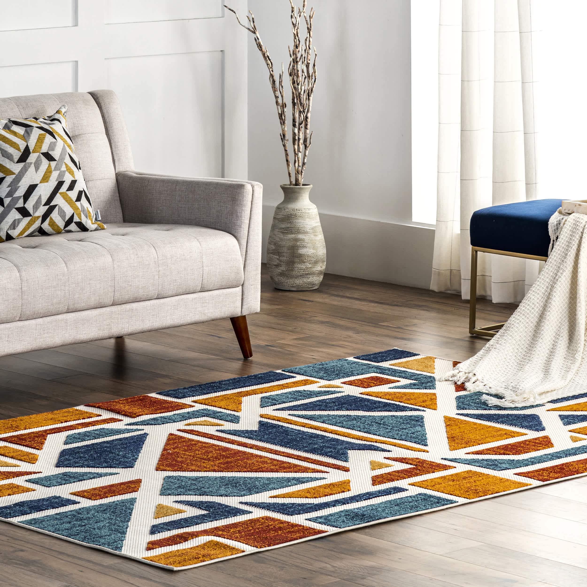 Alexia Contemporary Geometric Indoor/Outdoor Area Rug - Image 2