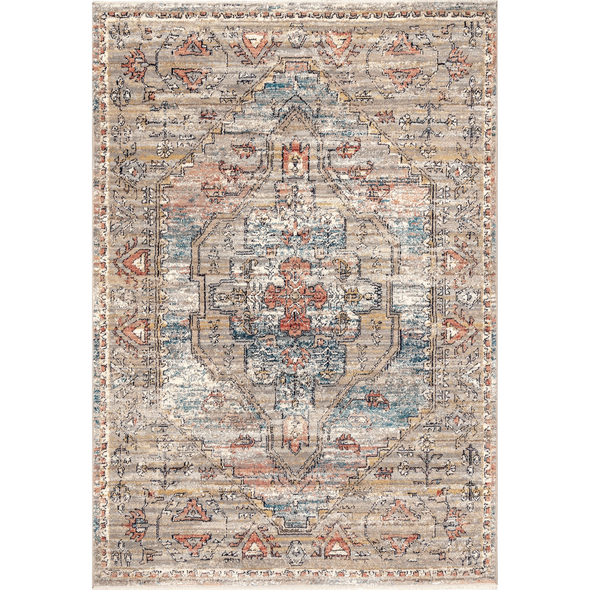Marley Traditional Medallion Fringe Area Rug