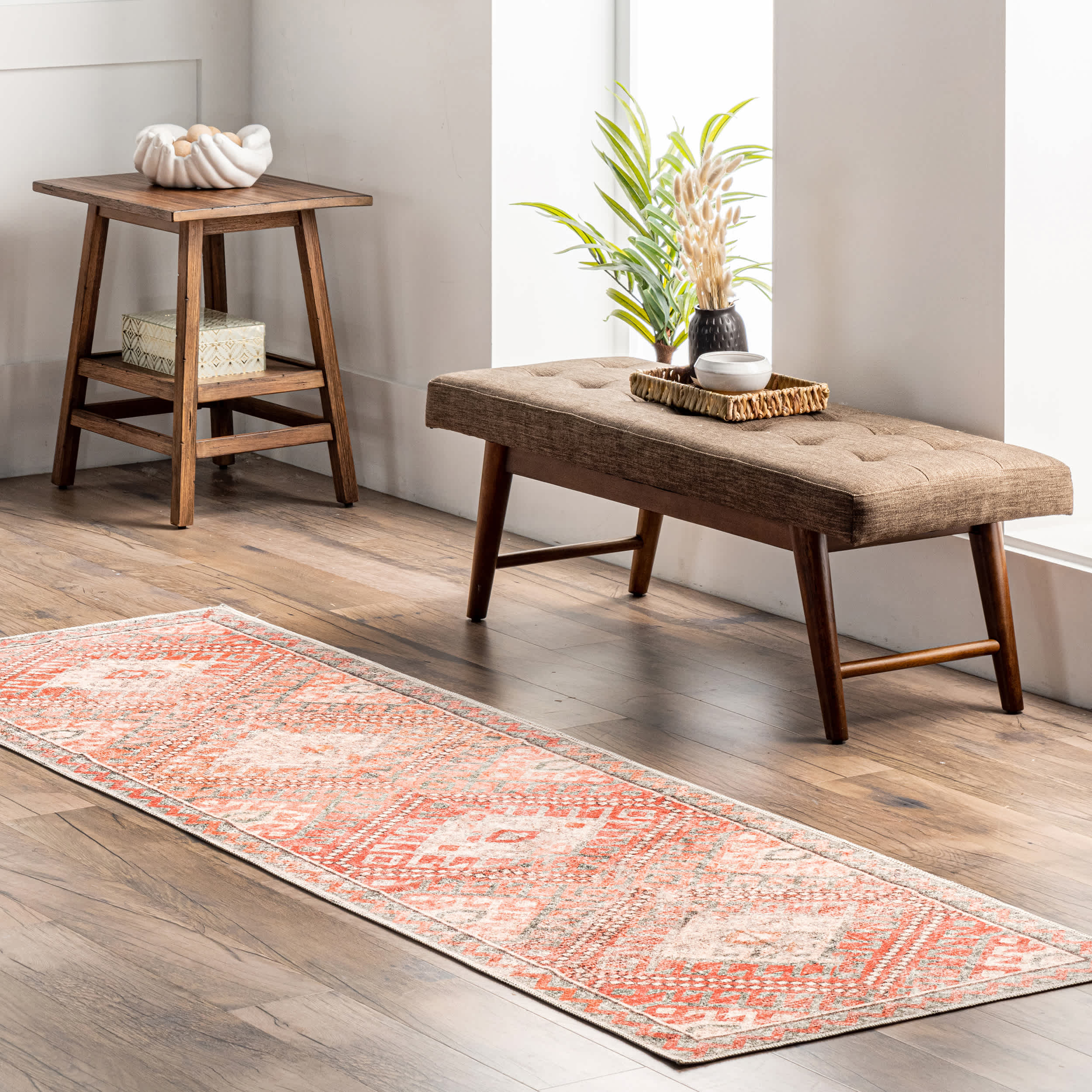 Serenity Machine Washable Diamond Trellis Area Rug - Image 10