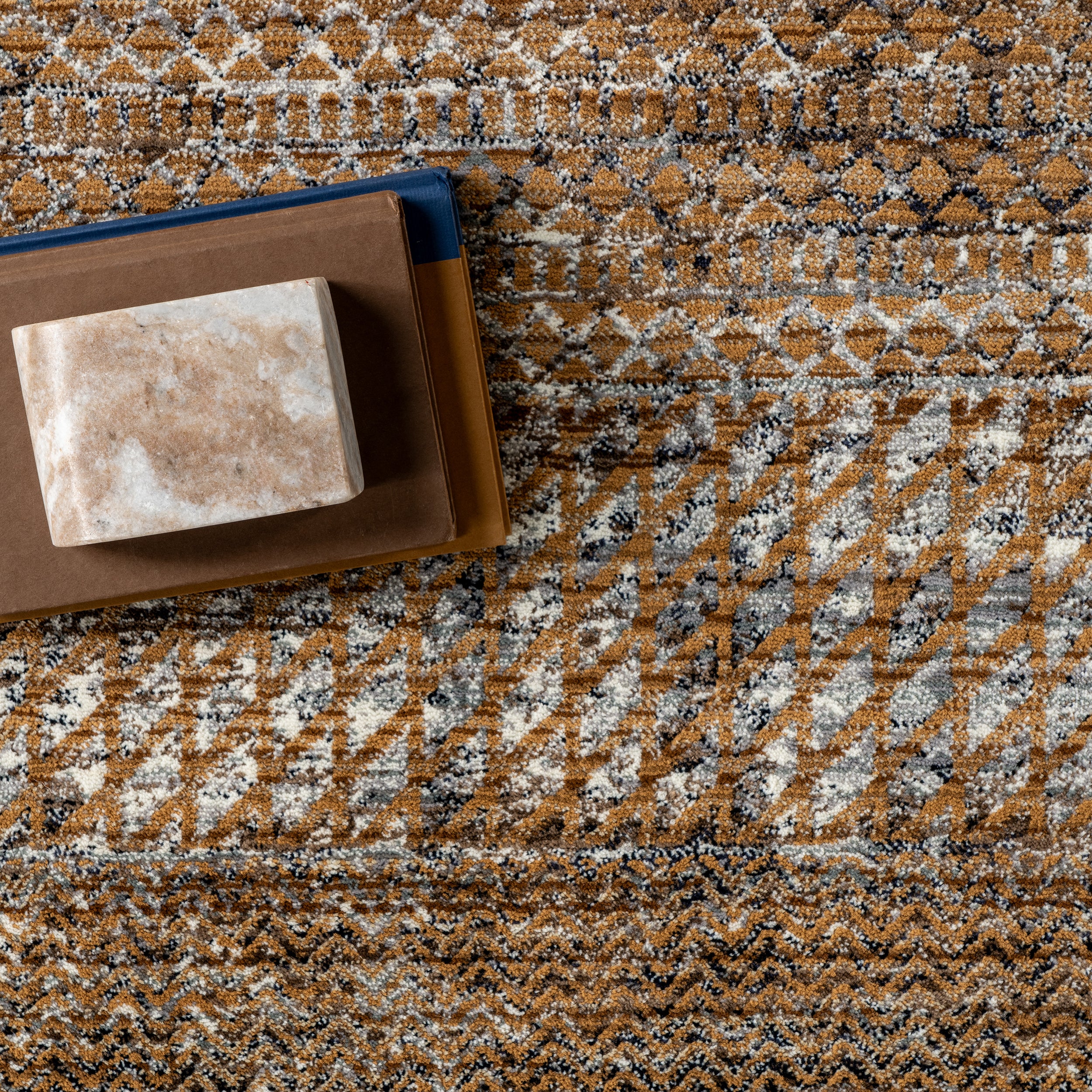 Lavender Geometric Fringe Area Rug - Image 6