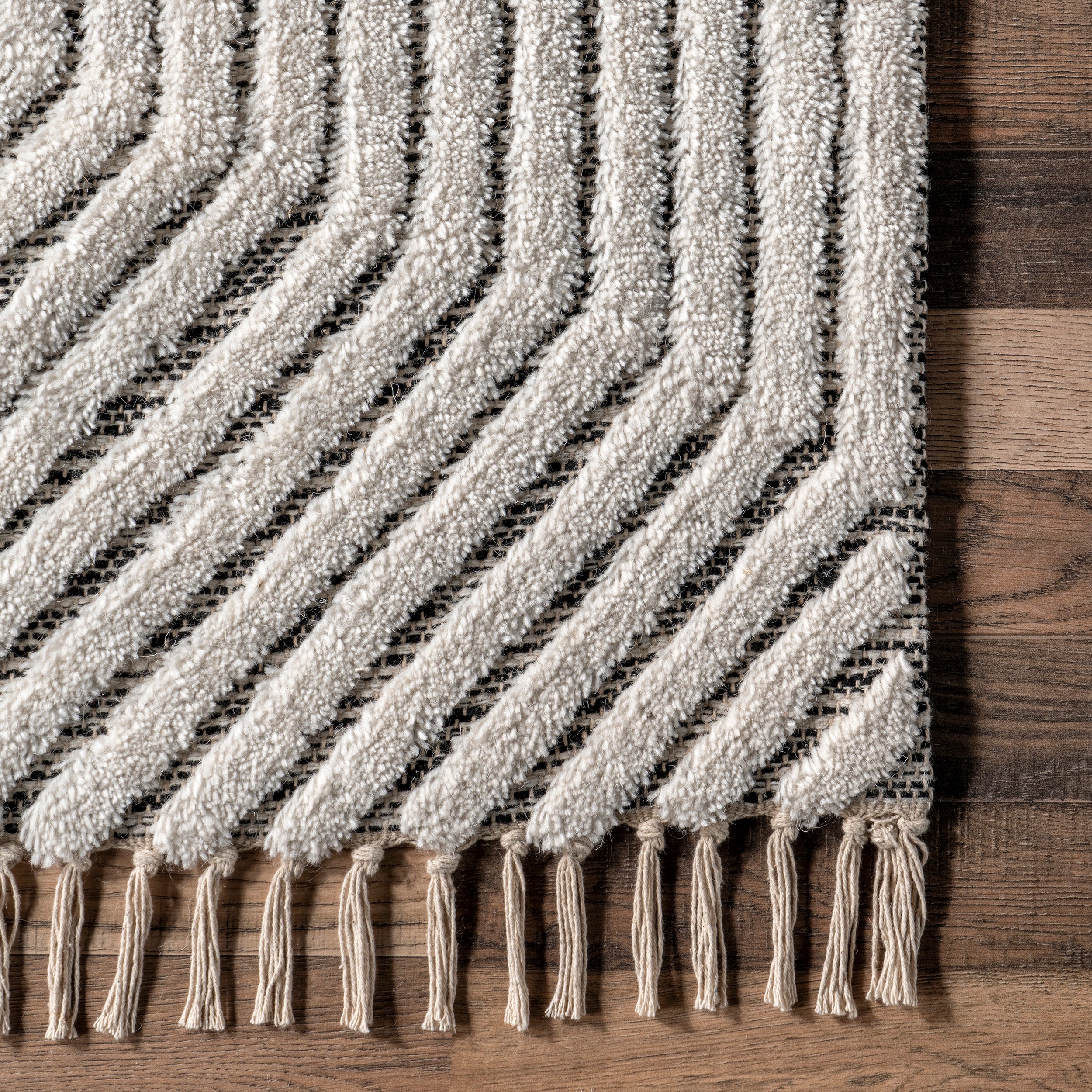 Sherrell Modern High/Low Tassel Area Rug - Image 5