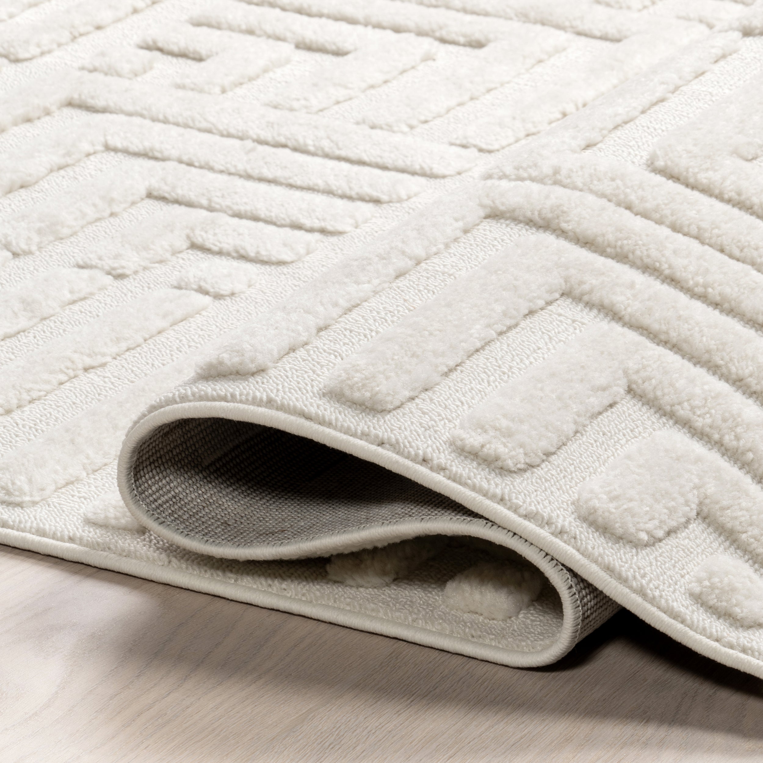 Kerensa Geometric Maze Tasseled Area Rug - Image 4