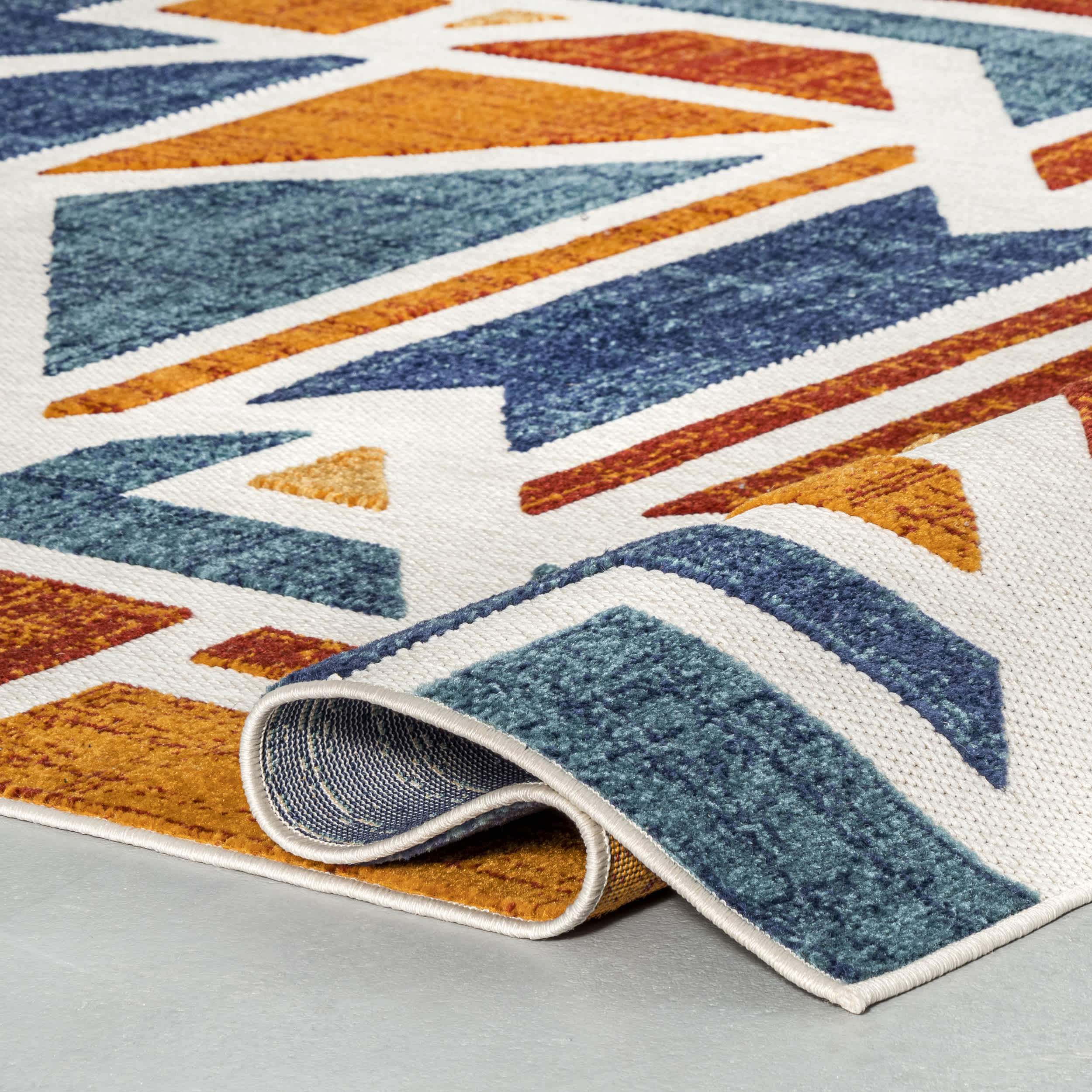 Alexia Contemporary Geometric Indoor/Outdoor Area Rug - Image 4