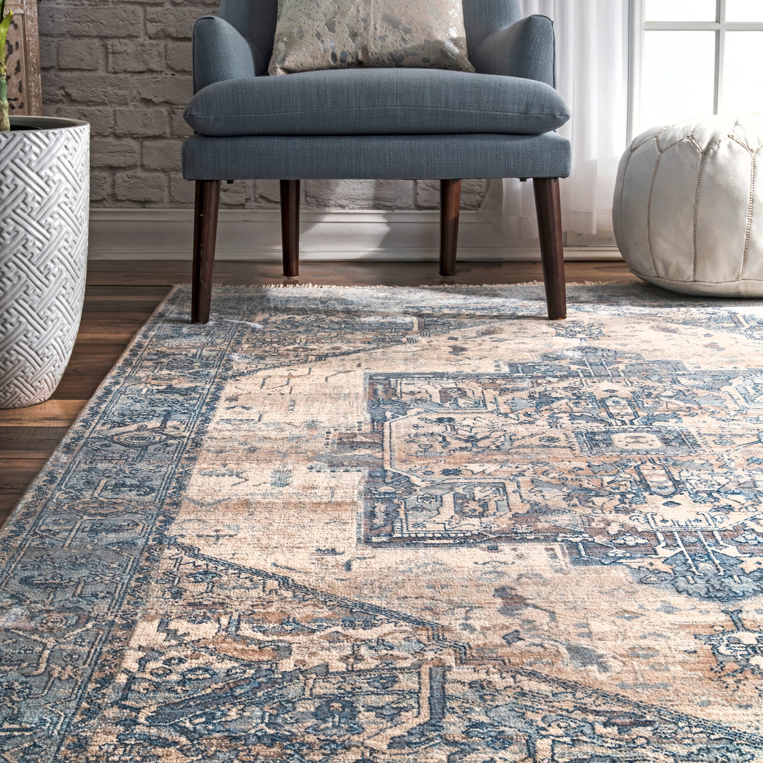 Harriet Vintage Medallion Fringe Area Rug - Image 25