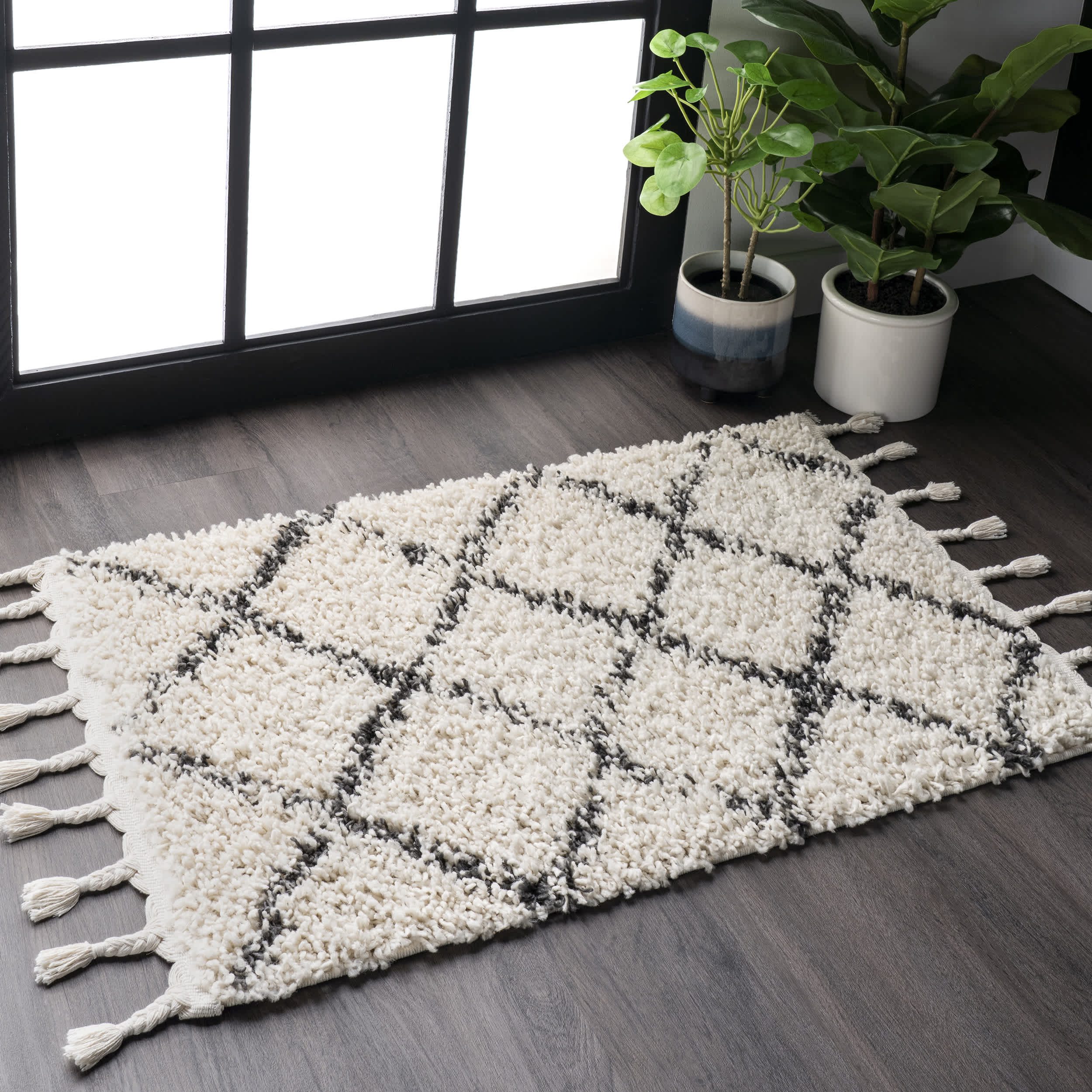 Jessie Moroccan Lattice Tassel Area Rug - Image 13
