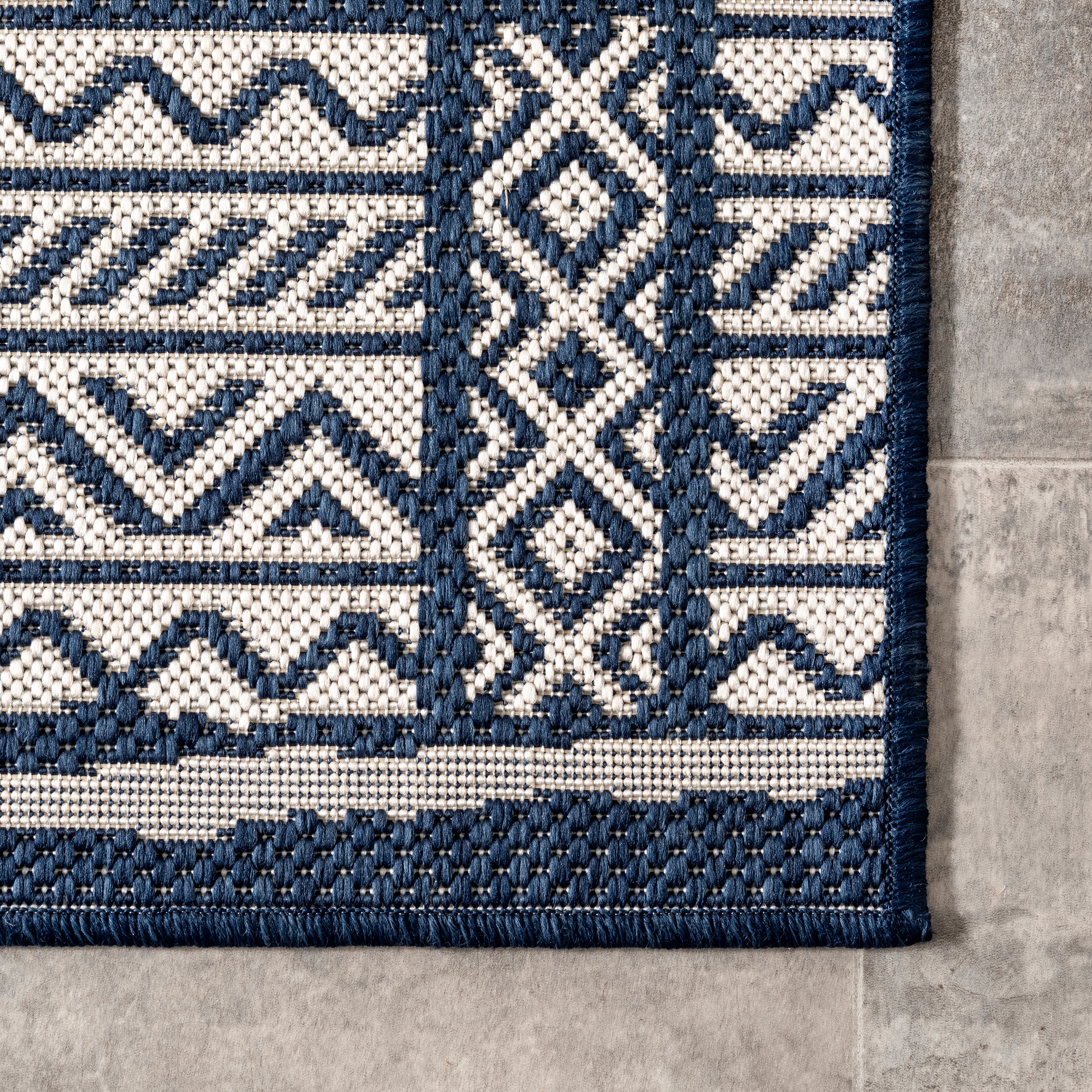 Abbey Tribal Striped Indoor/Outdoor Area Rug - Image 5