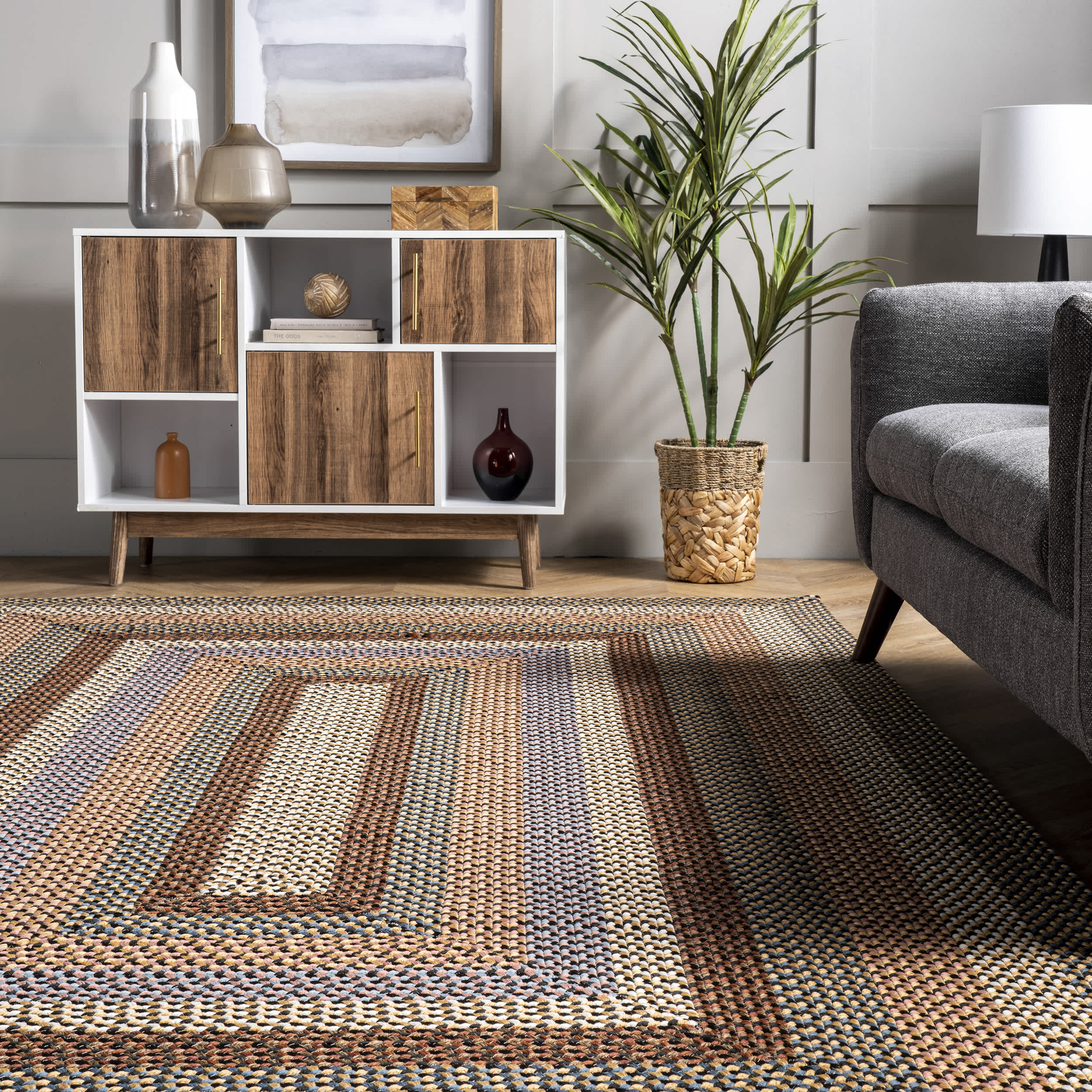 Gwyneth Braided Borders Indoor/Outdoor Area Rug - Image 8