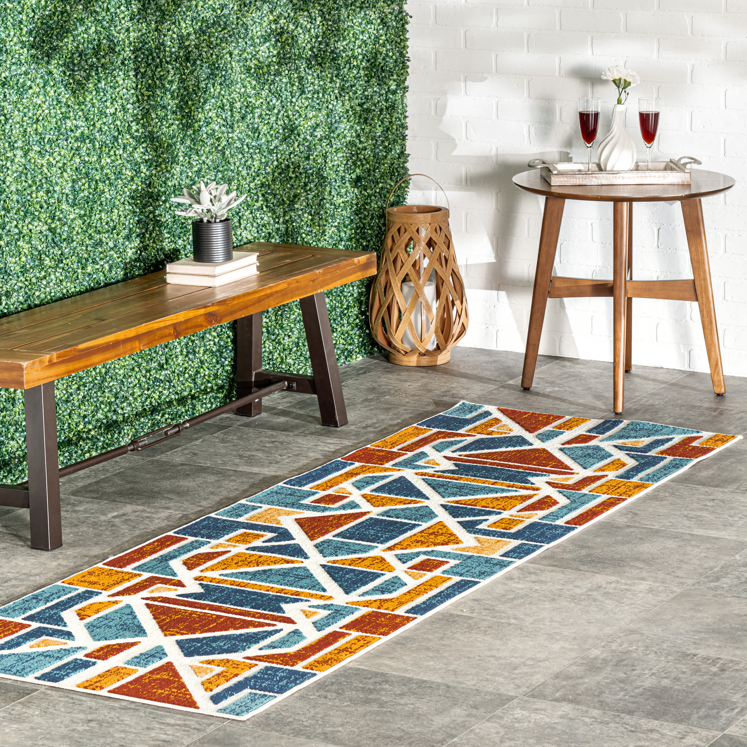 Alexia Contemporary Geometric Indoor/Outdoor Area Rug - Image 10