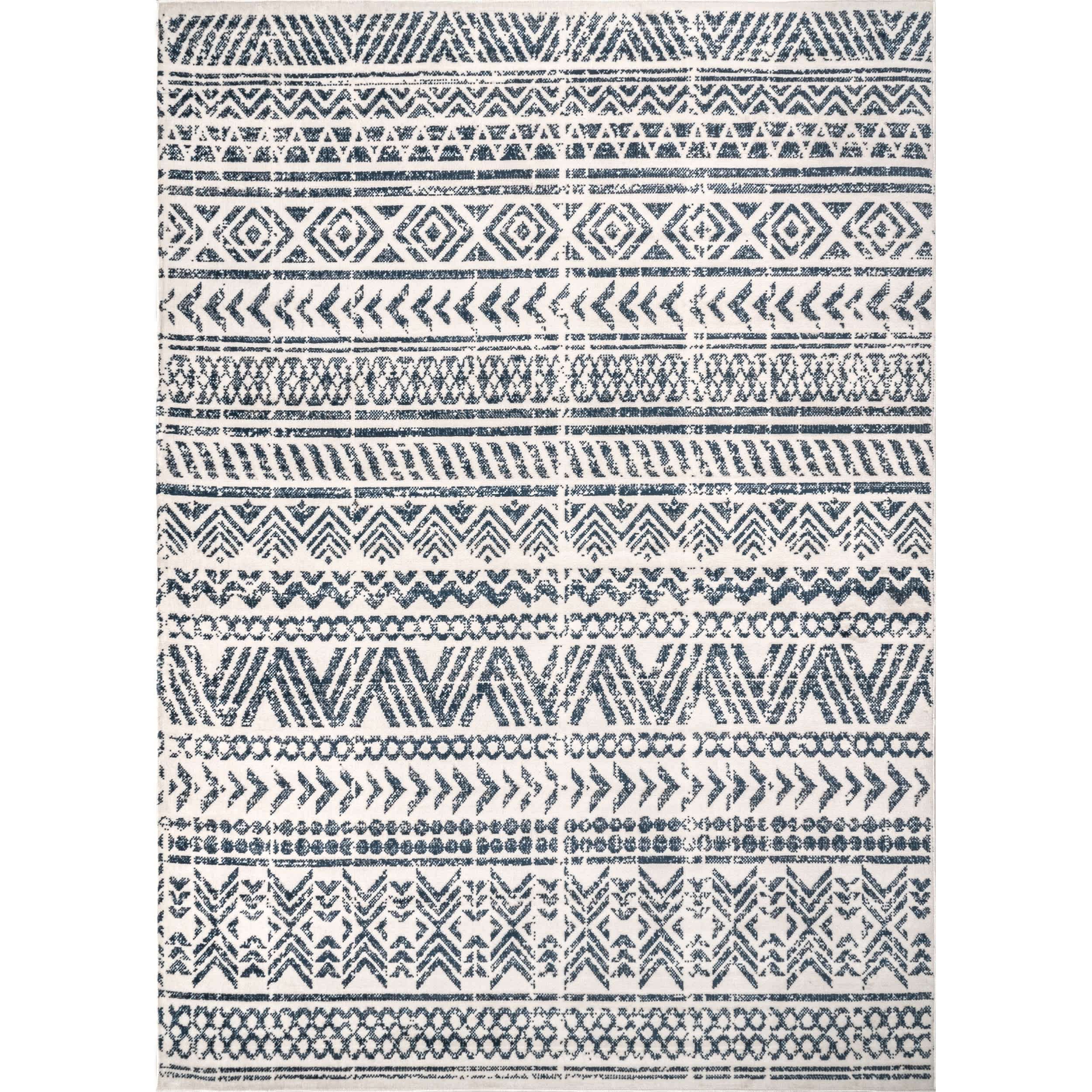 Chloe Tribal Motif Banded Area Rug