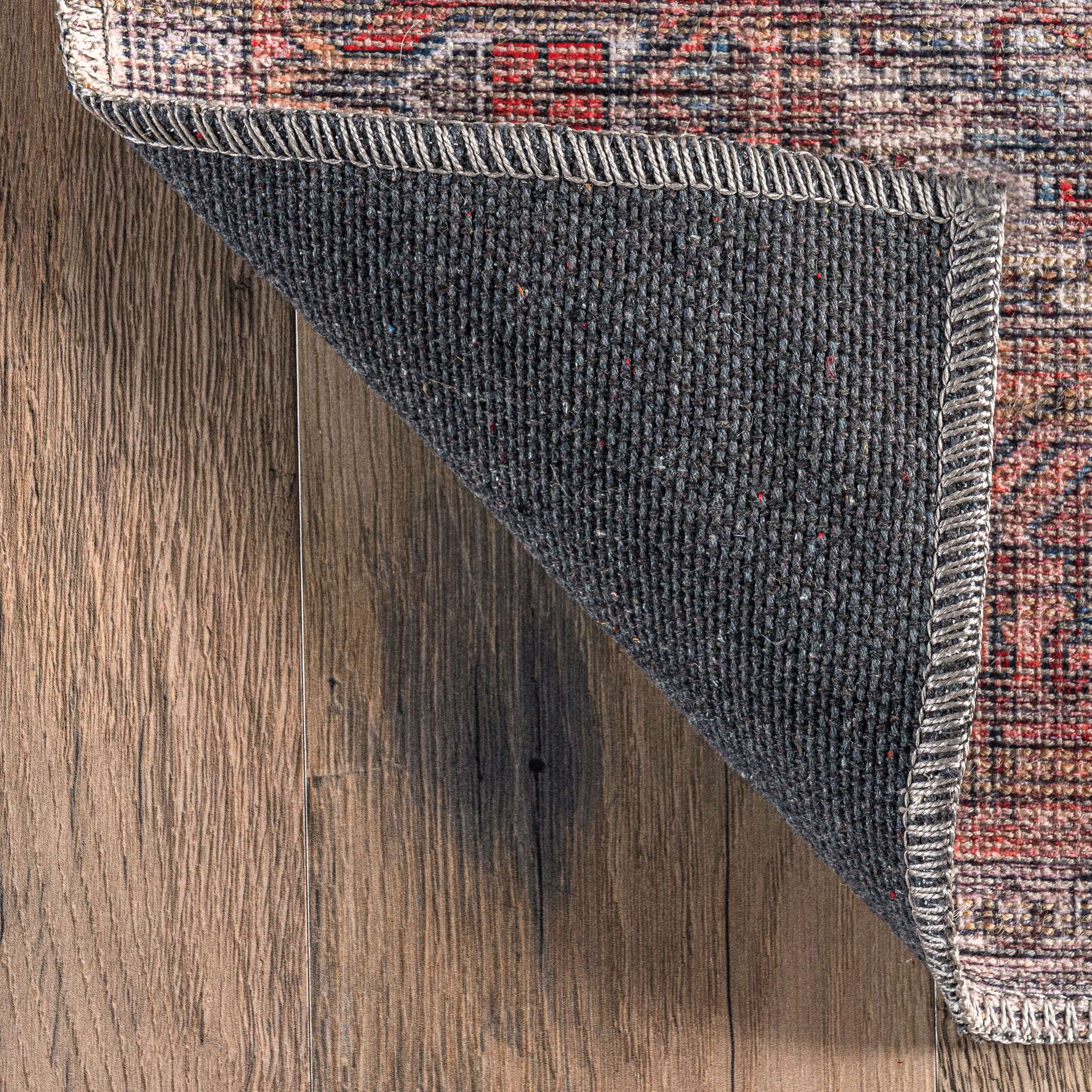 Marilyn Machine Washable Distressed Persian Border Area Rug - Image 6