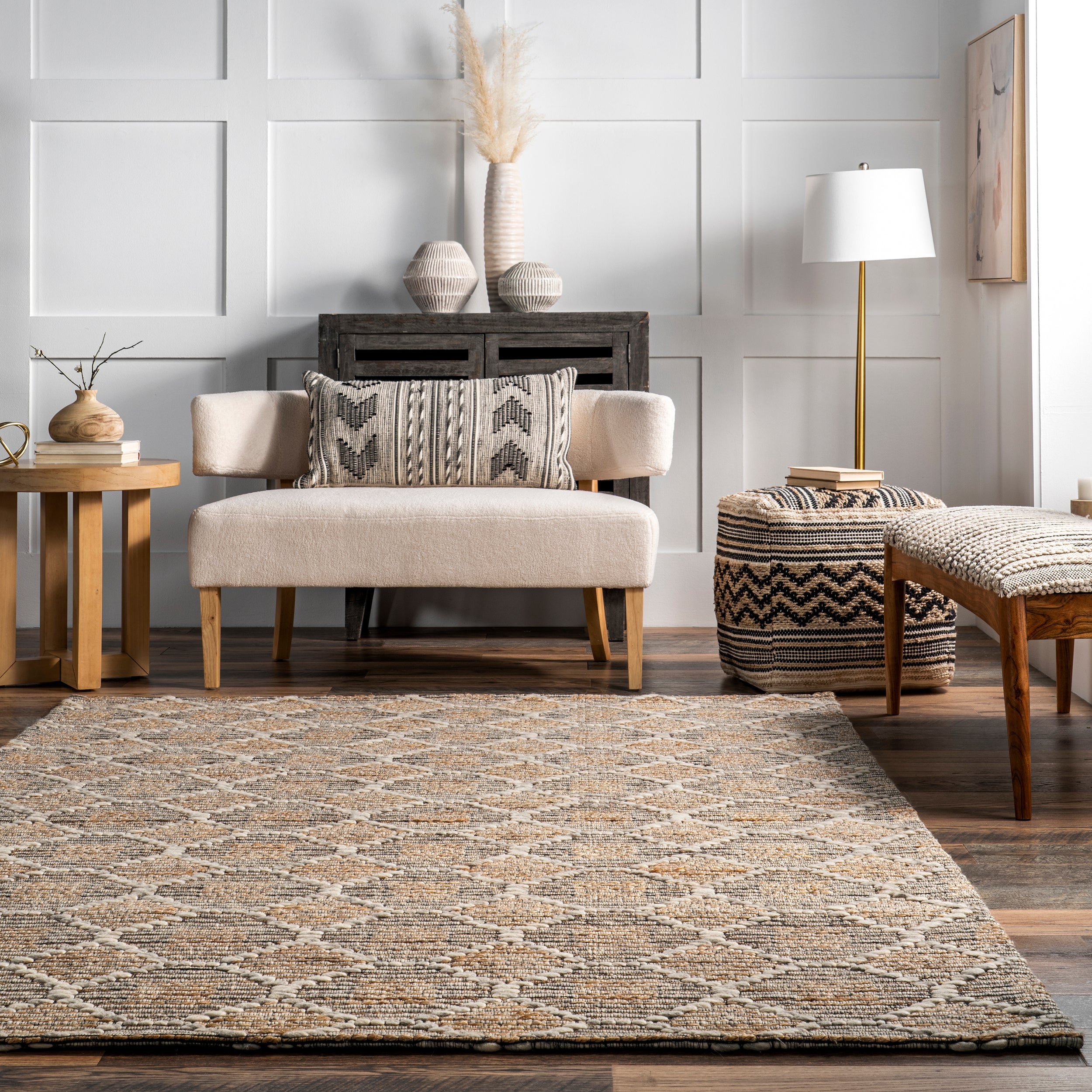 Leanne Geometric Jute and Wool Area Rug - Image 8