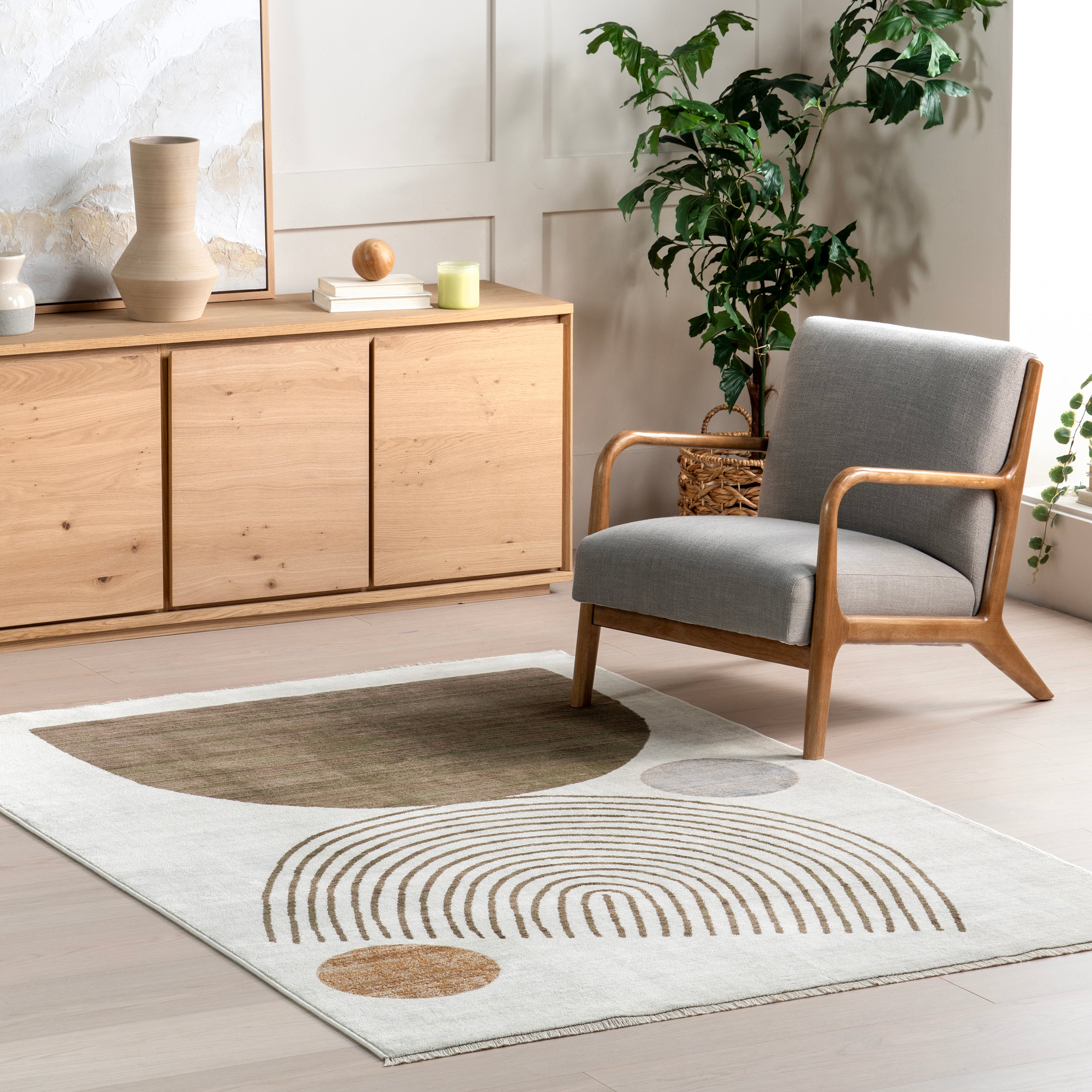 Bevin Abstract Sky Fringe Area Rug - Image 20