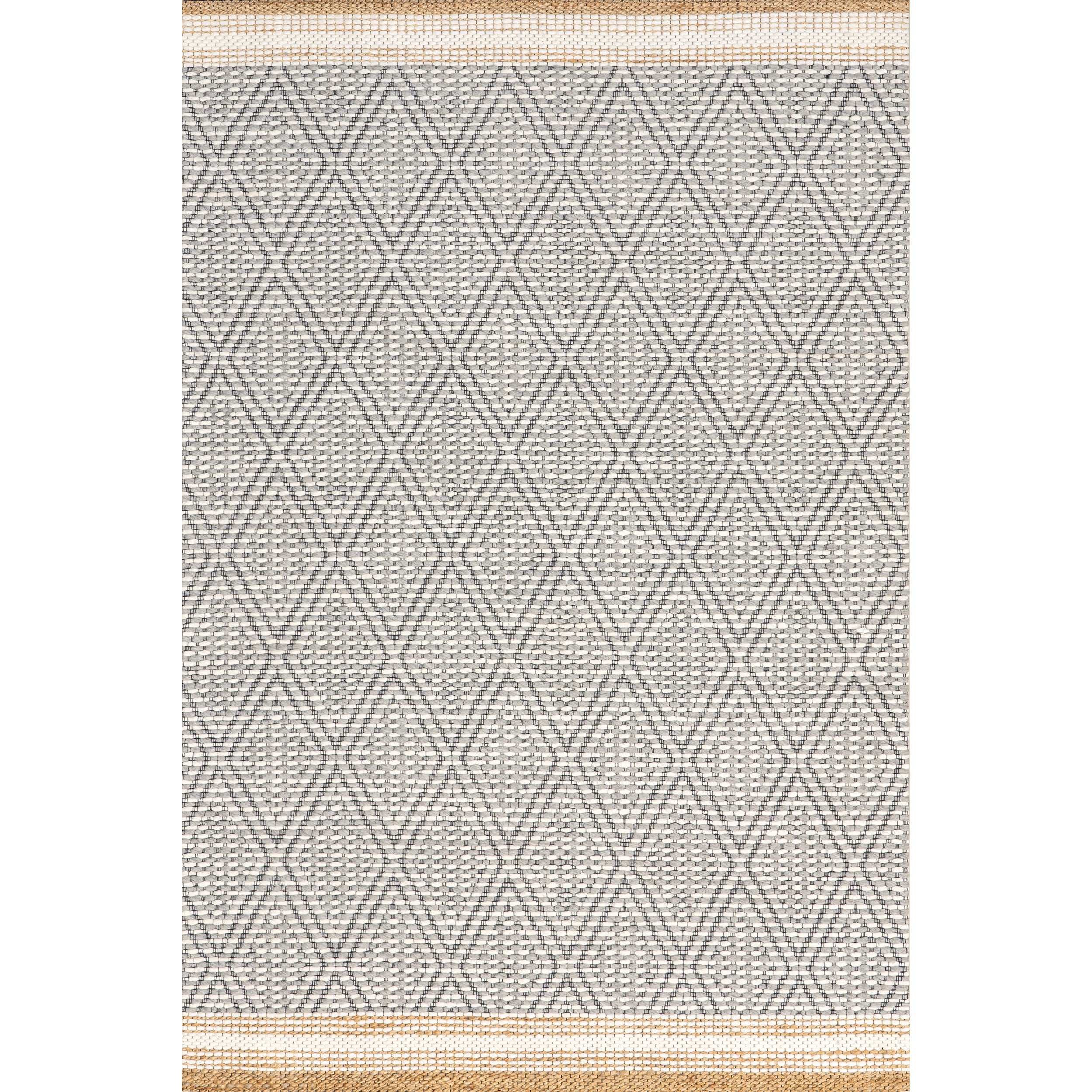 Laura Bohemian Trellis Wool and Jute Area Rug