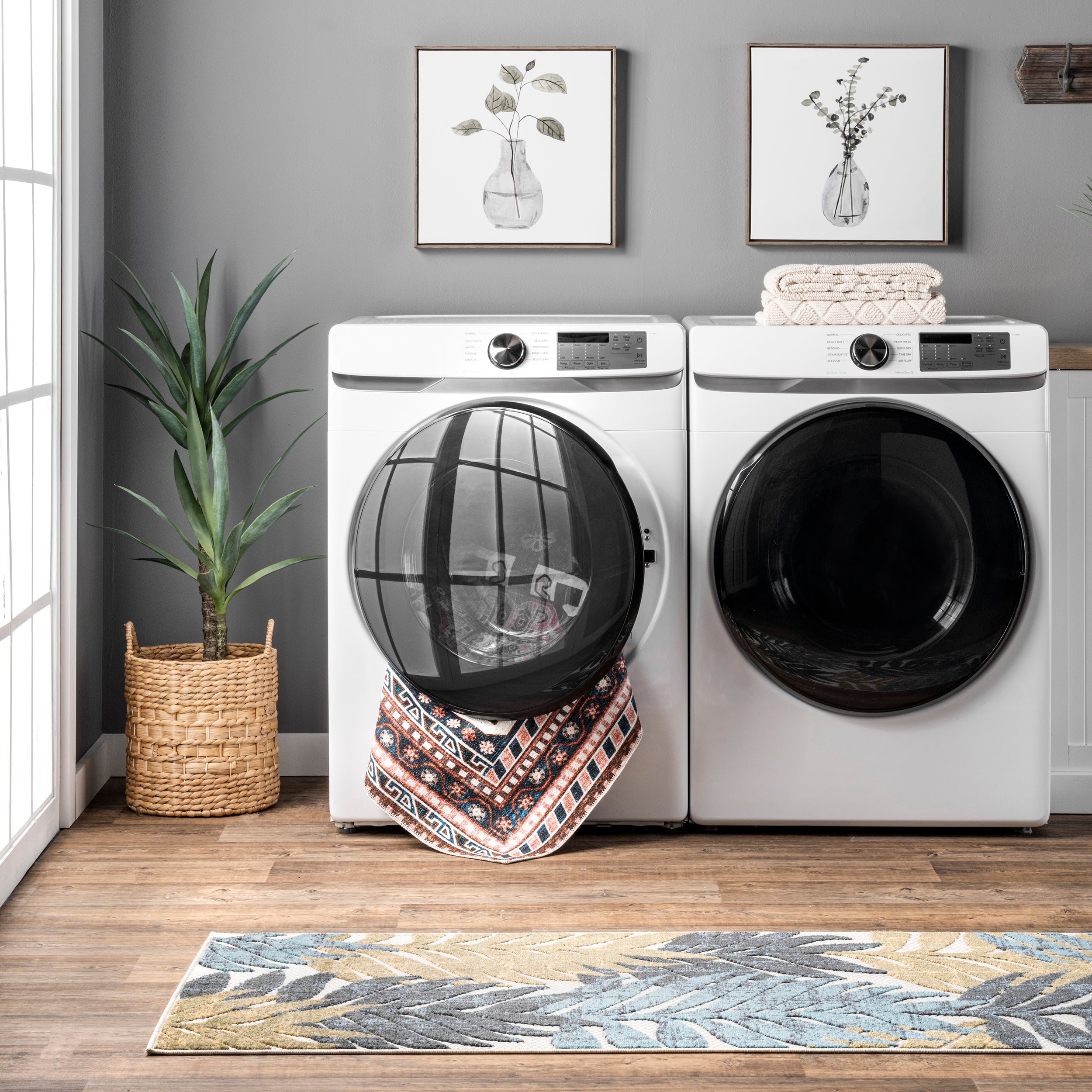 Nevaeh Machine Washable Bohemian Medallion Area Rug - Image 11