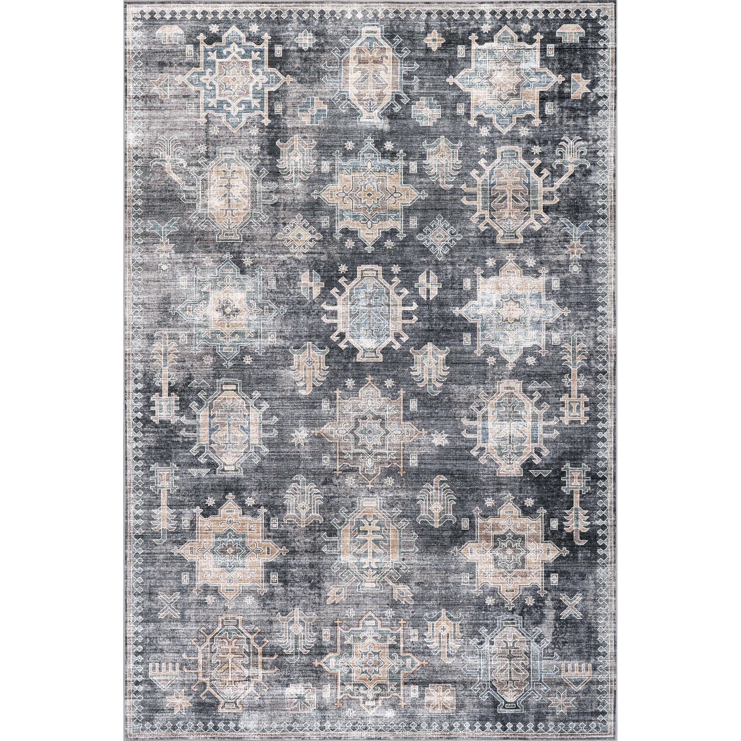 Philomena Medallion Spill Proof Machine Washable Area Rug - Image 10
