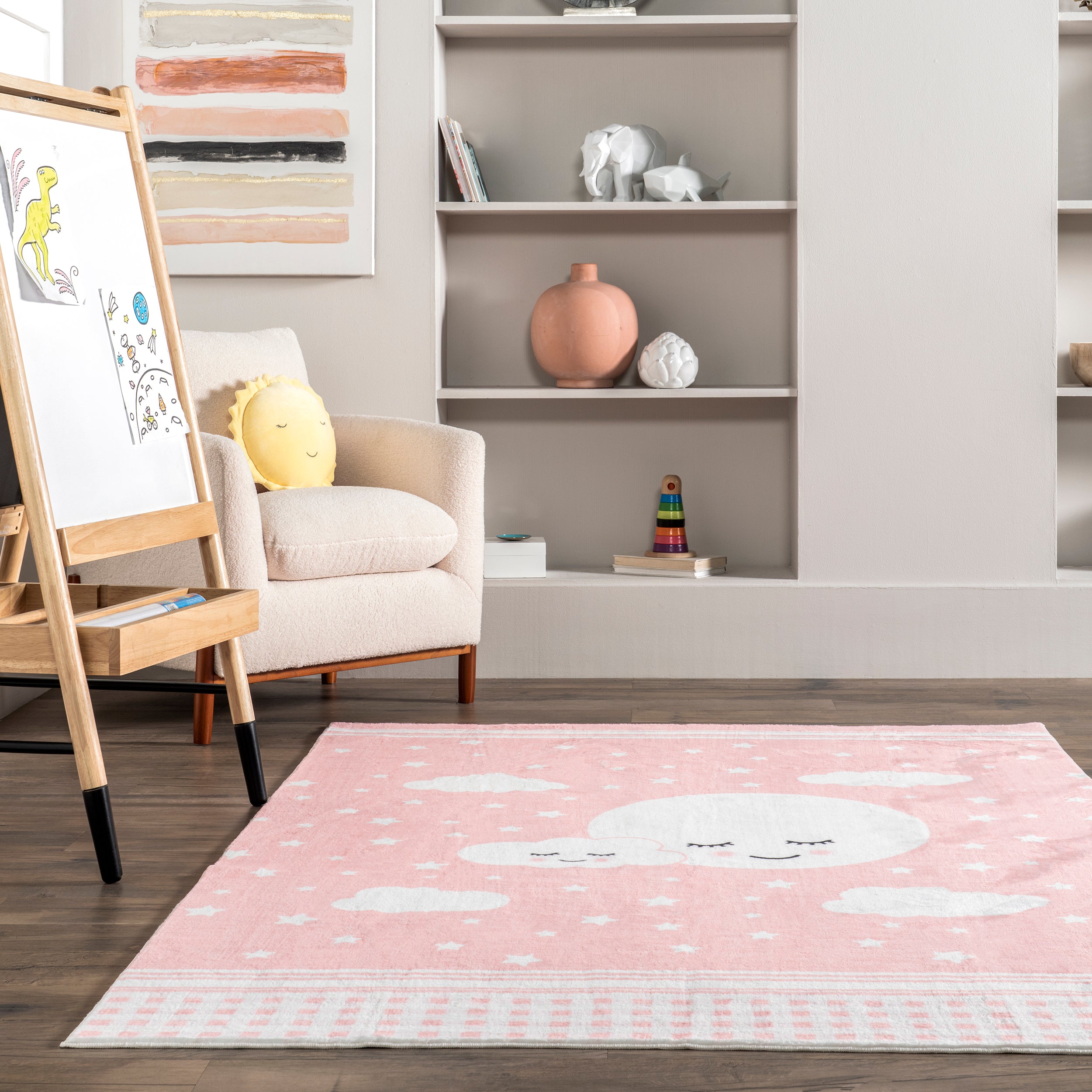 Peaceful Night Machine Washable Kids Area Rug - Image 8