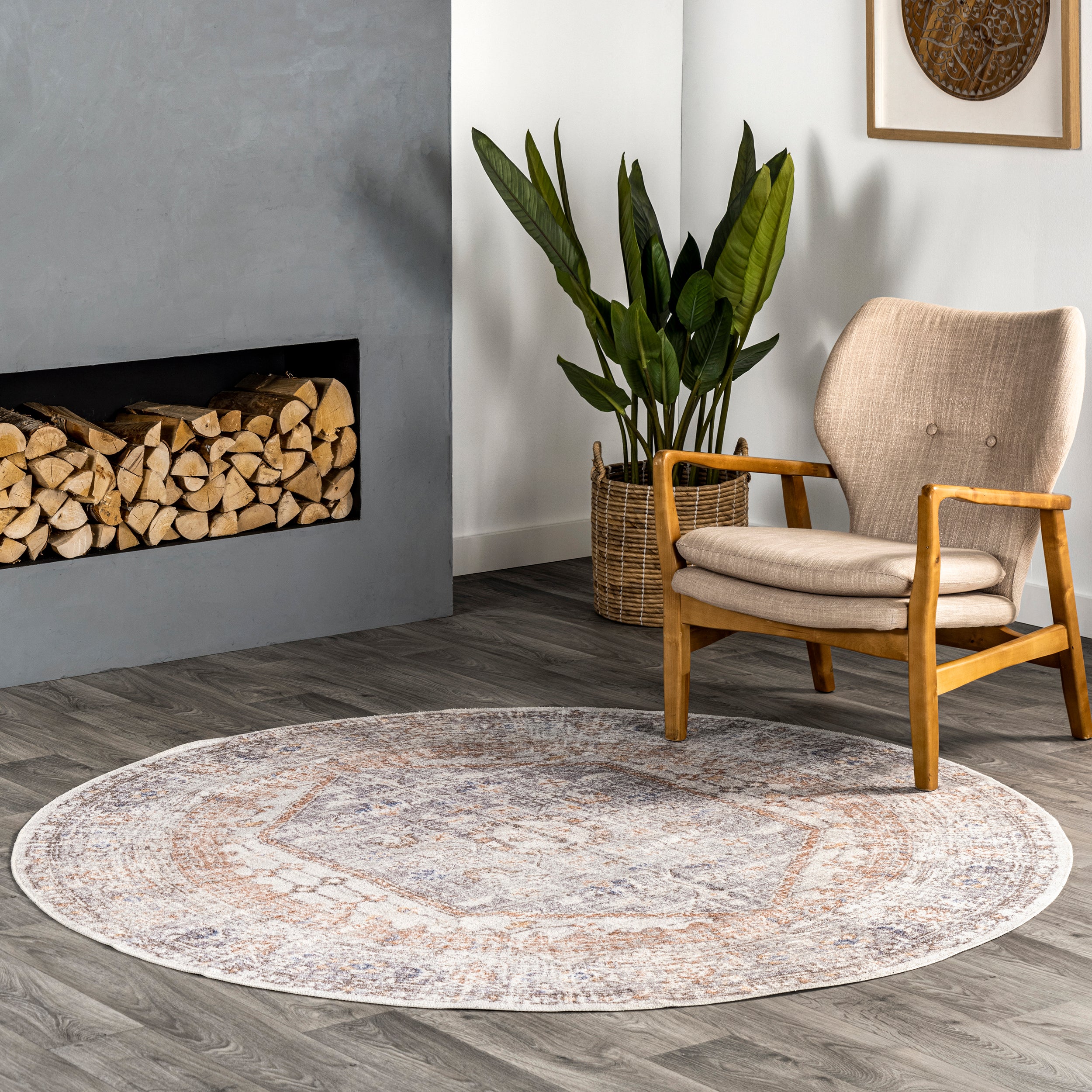 Jacquie Machine Washable Vintage Floral Area Rug - Image 23