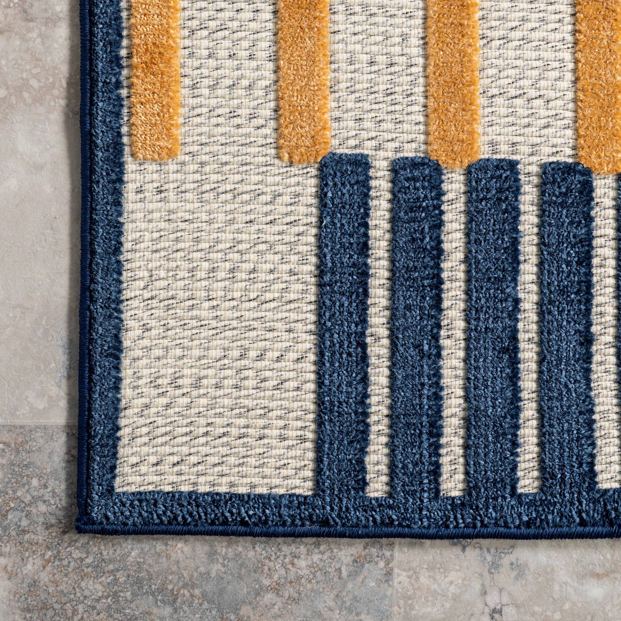 Enya High-Low Striped Indoor/Outdoor Area Rug - Image 5