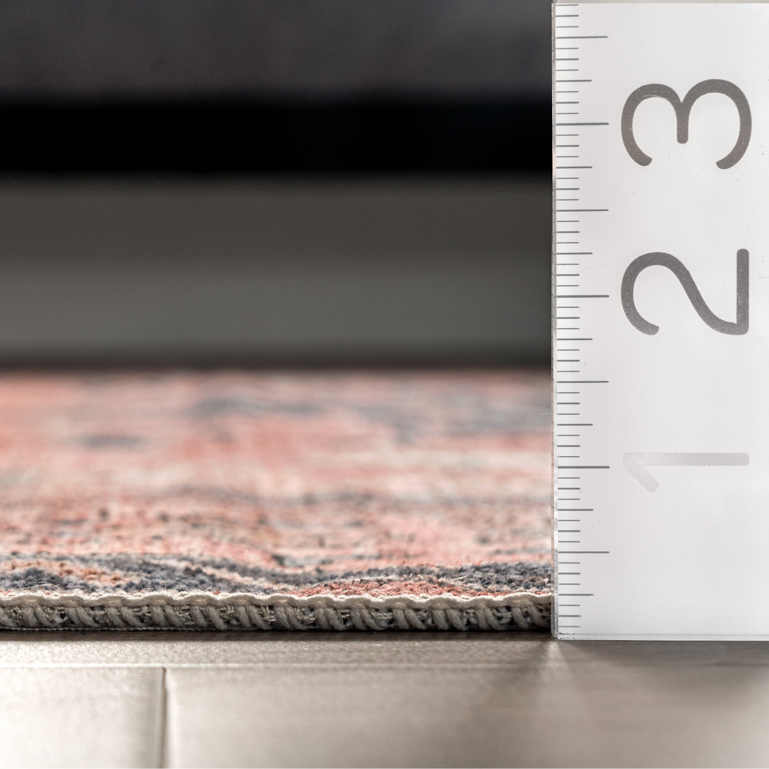Medallion Bordered Machine Washable Area Rug - Image 3