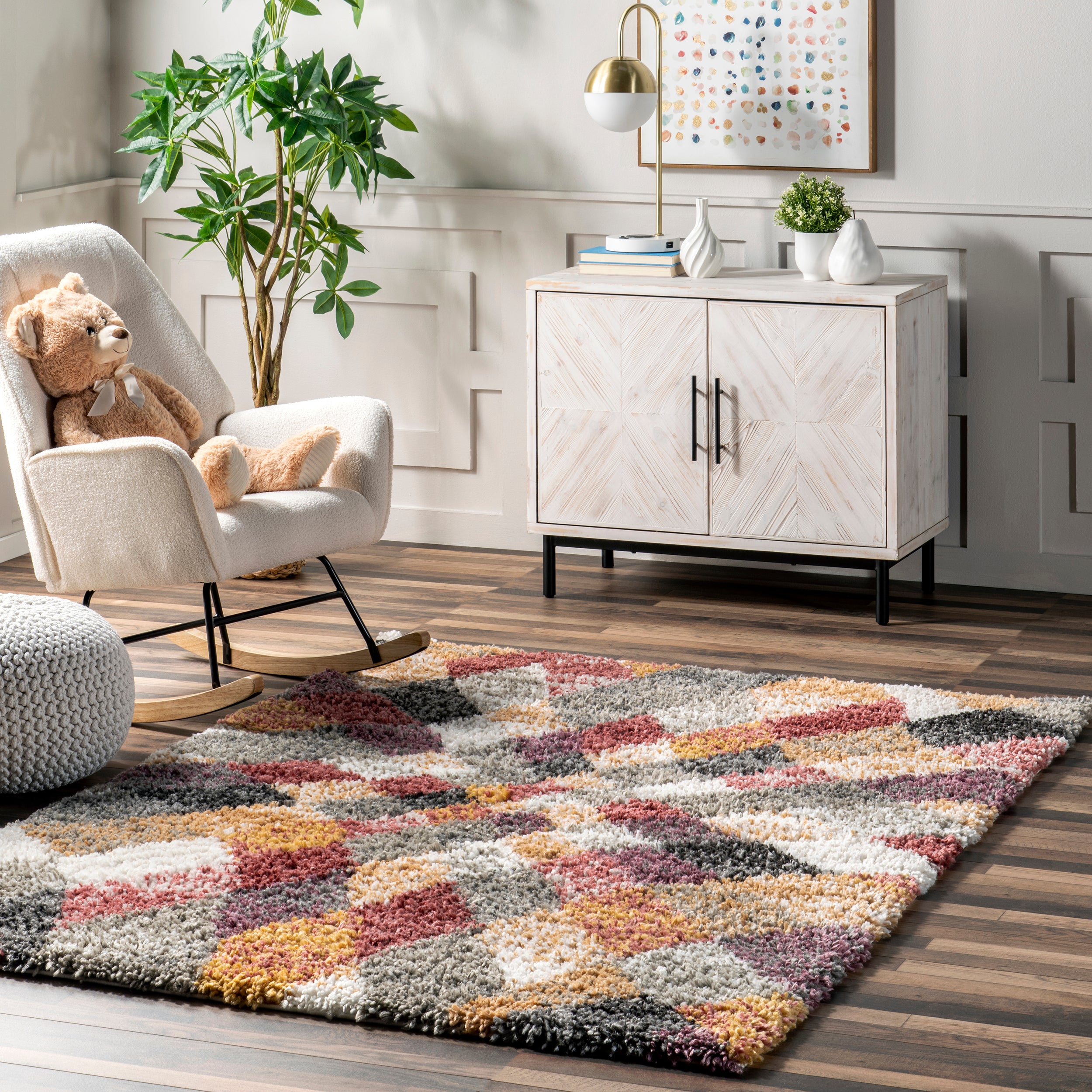 Dabney Abstract Kids Shag Area Rug - Image 2