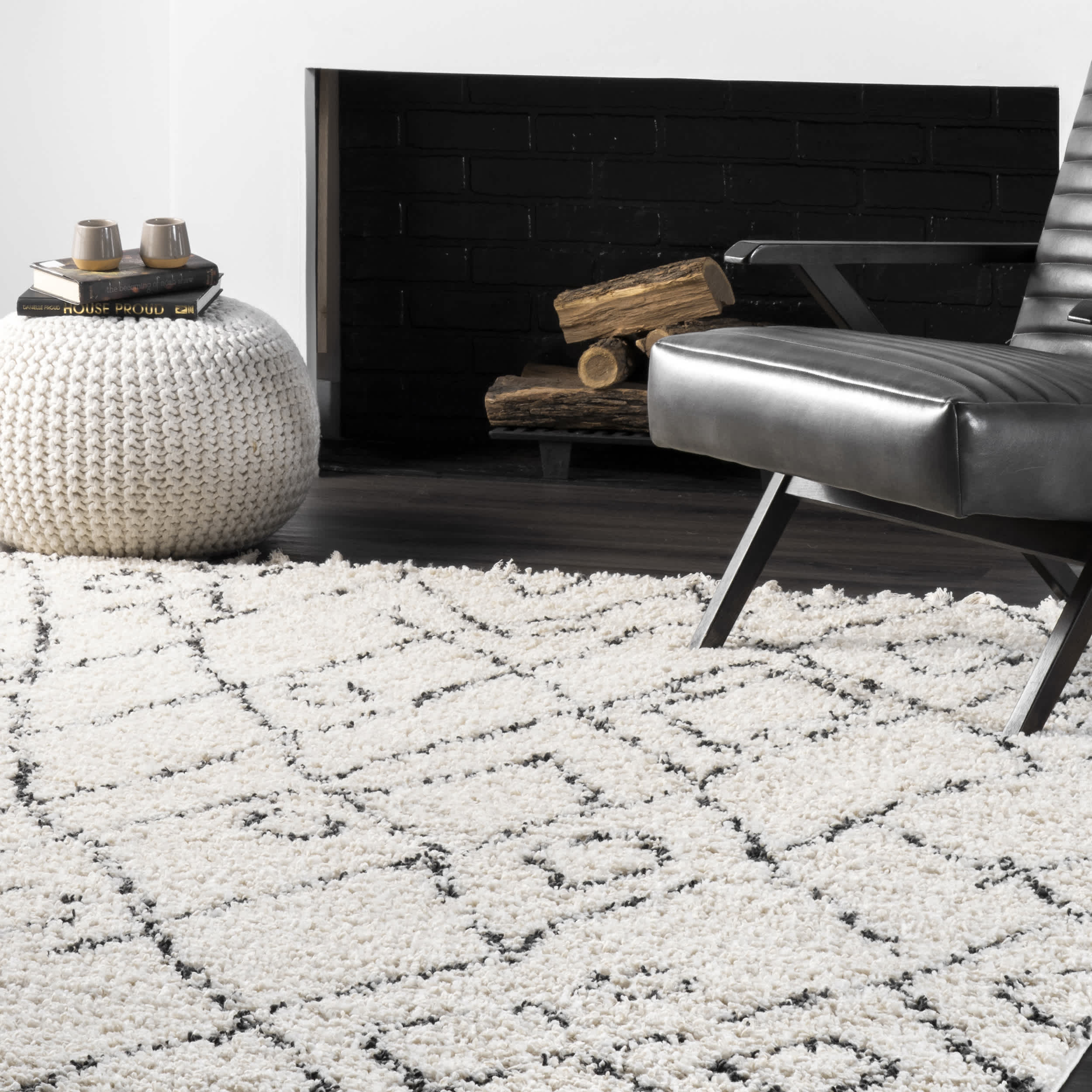 Nieves Moroccan Diamond Tassel Area Rug - Image 9