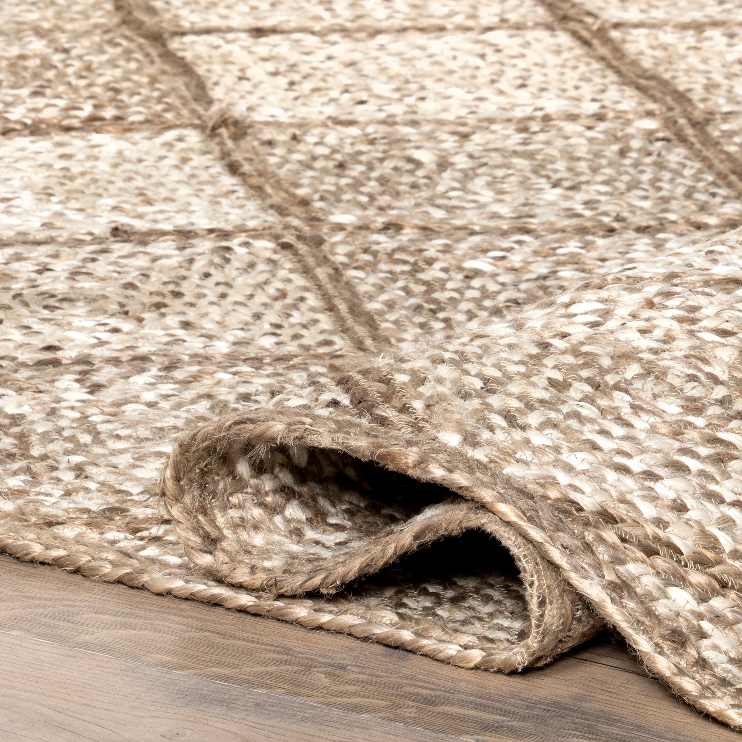 Meja Moroccan Lattice Jute Area Rug - Image 4
