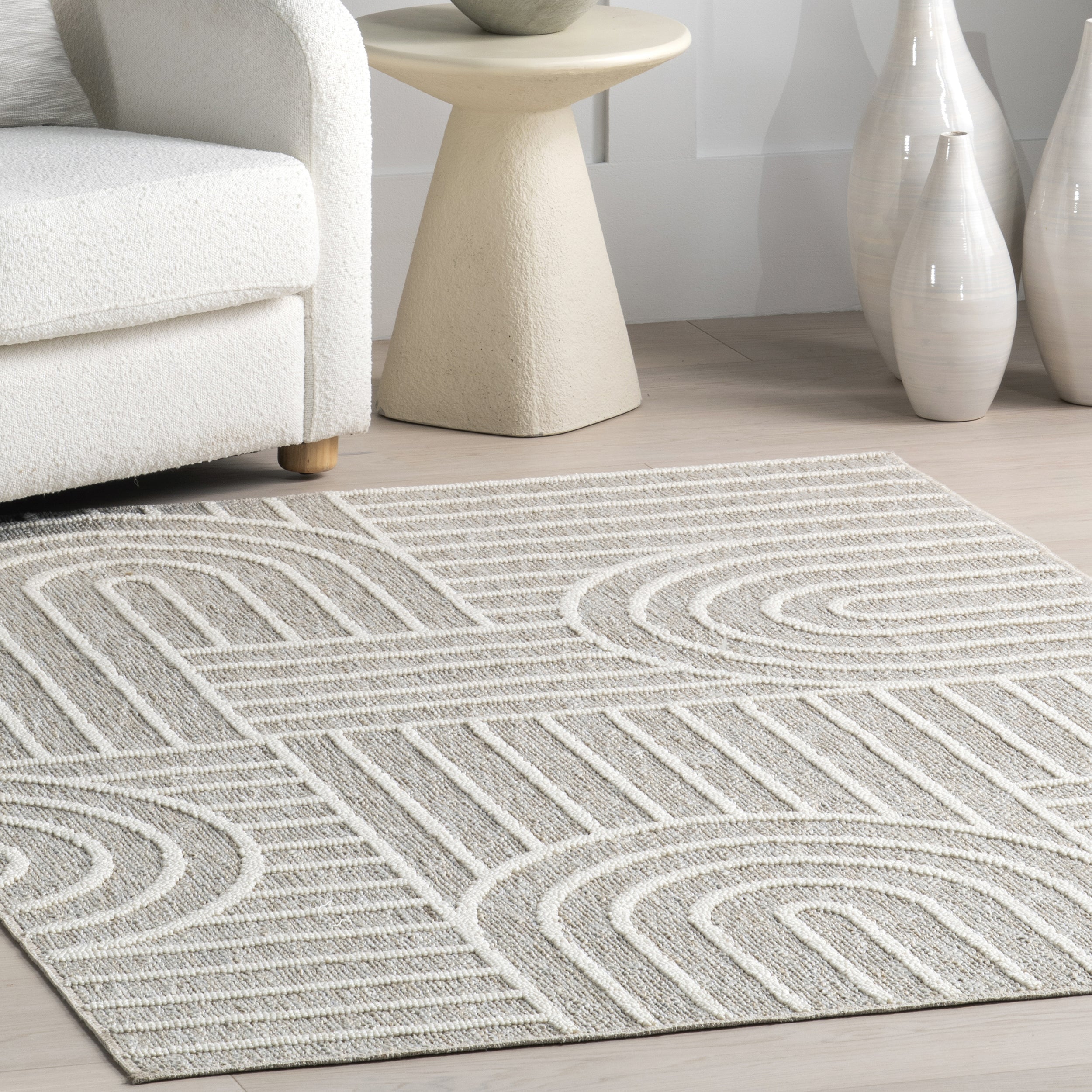 Liliya Modern Geometric Machine Washable Area Rug - Image 9