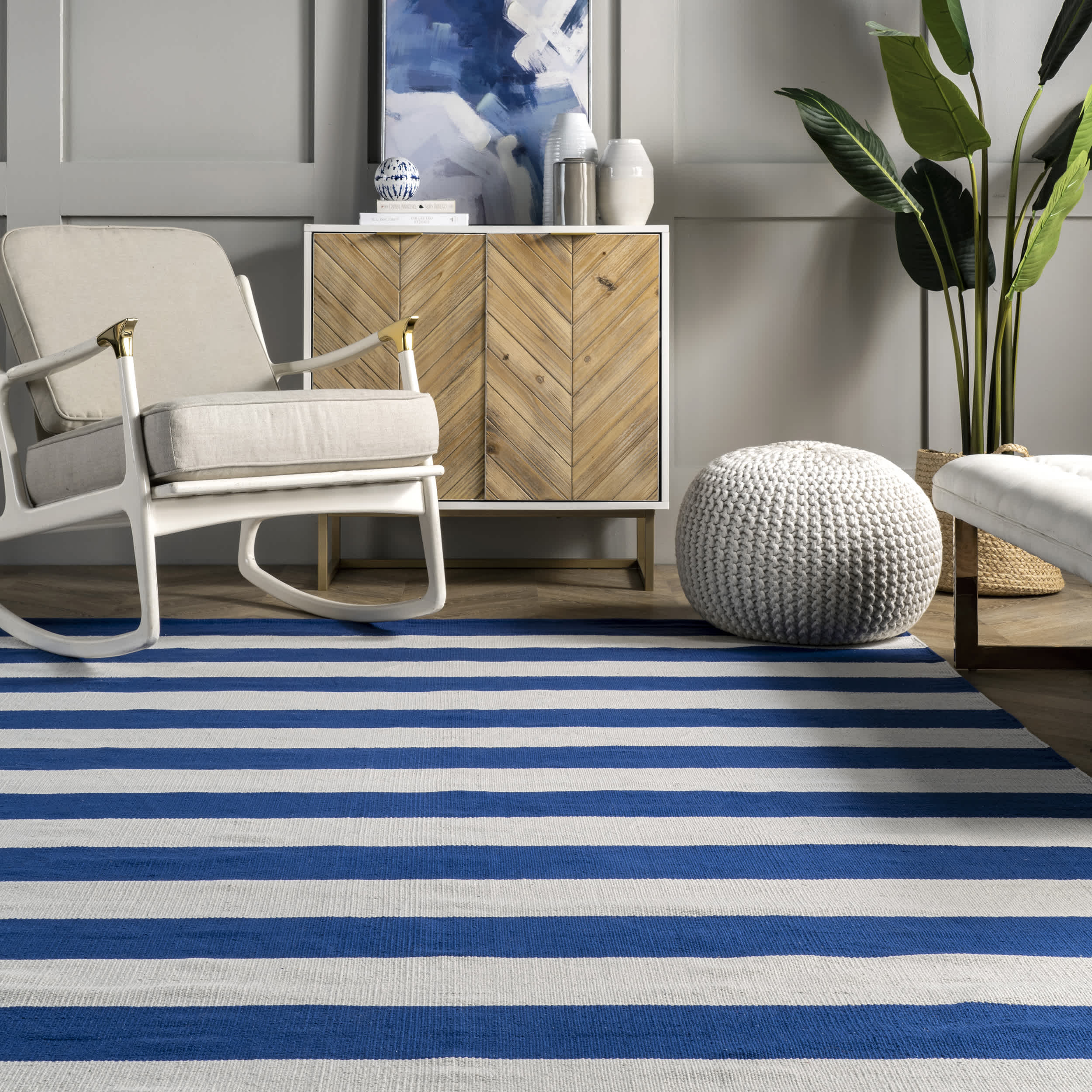Gracen Cotton Stripe Area Rug - Image 16