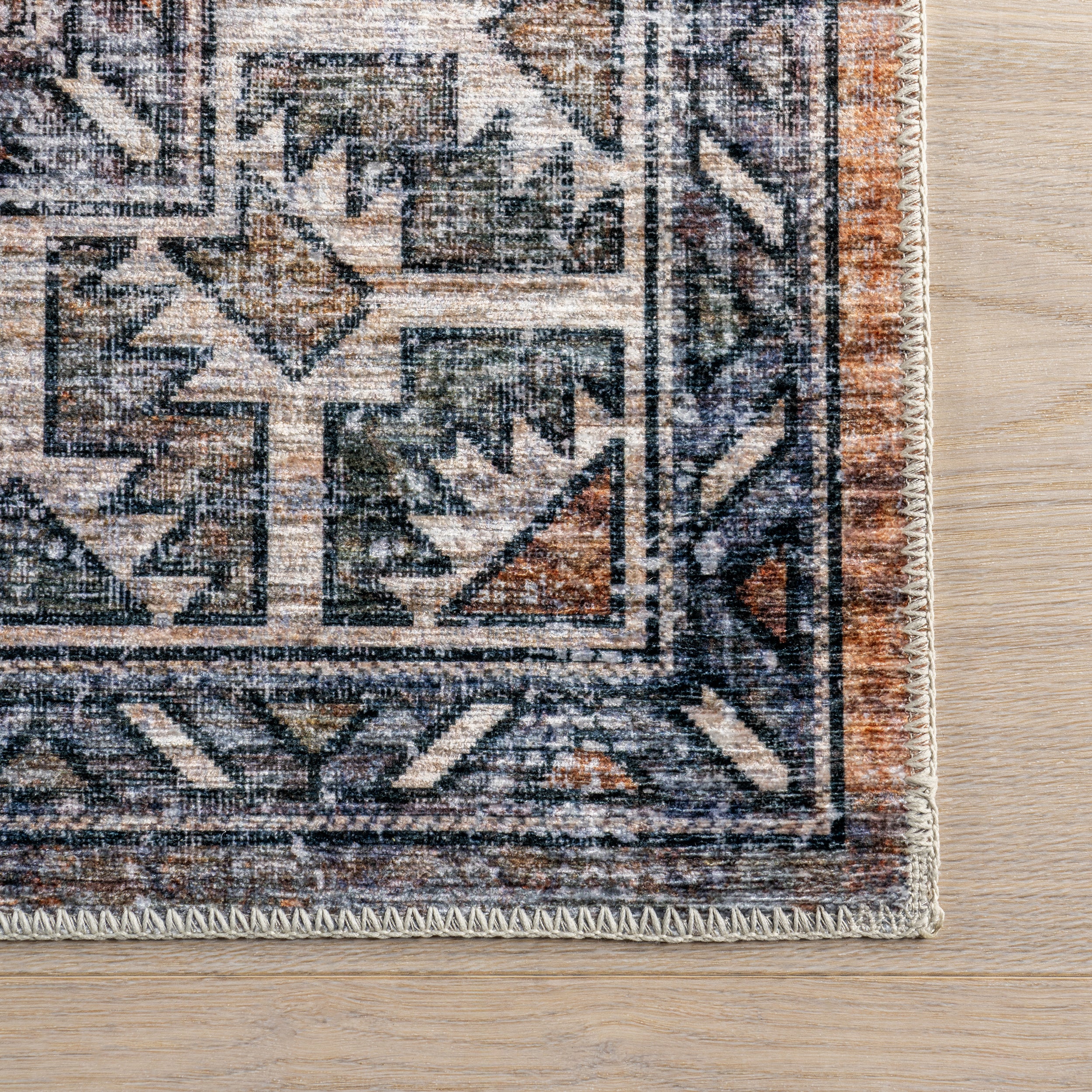 Layana SplashGuard Geometric Machine Washable Area Rug - Image 6