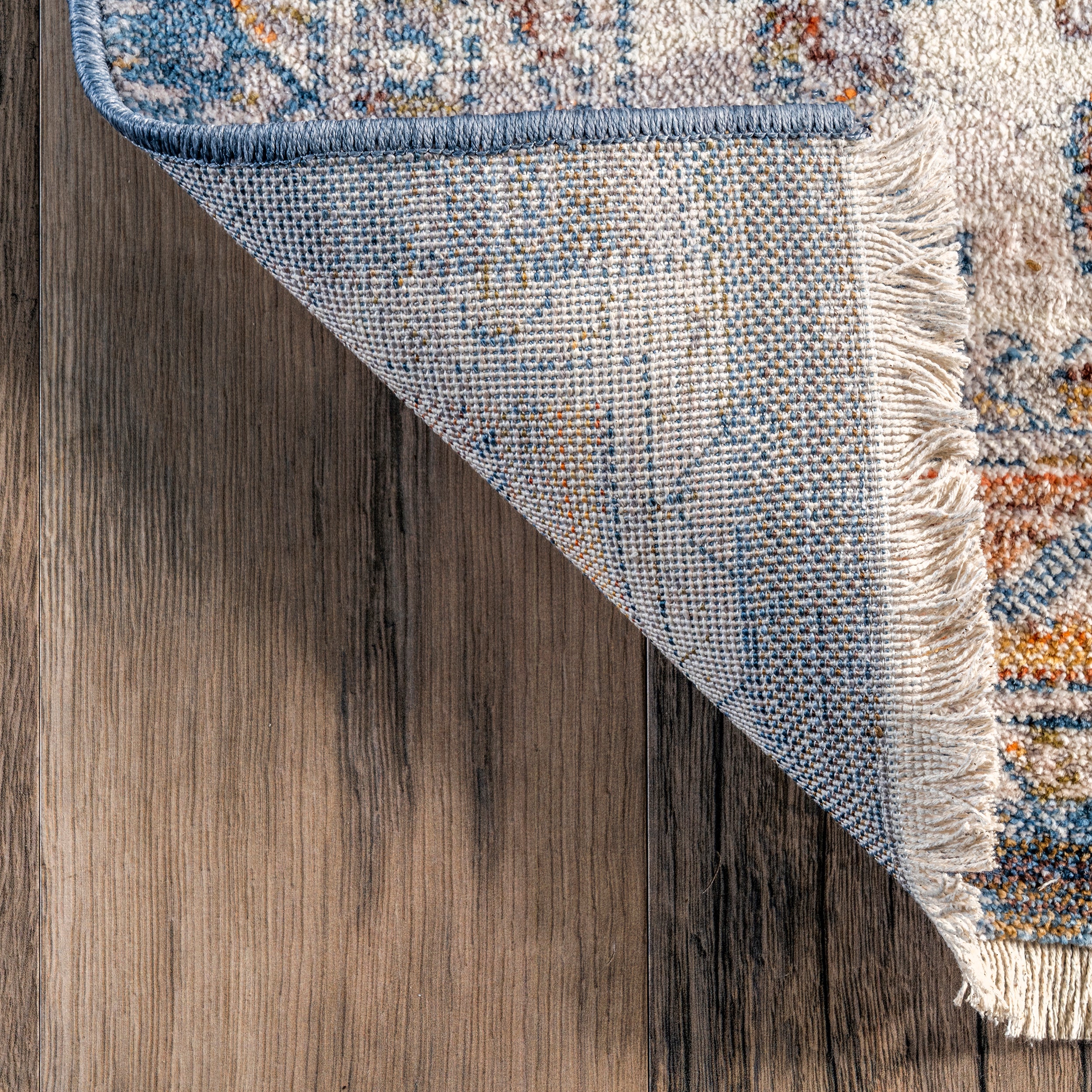 Addison Transitional Faded Medallion Fringe Area Rug - Image 7