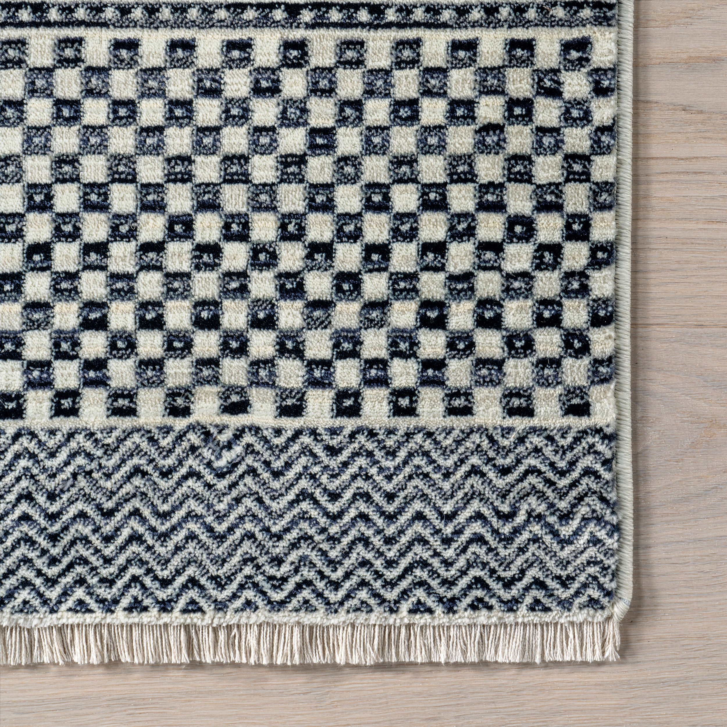 Lavender Geometric Fringe Area Rug - Image 14
