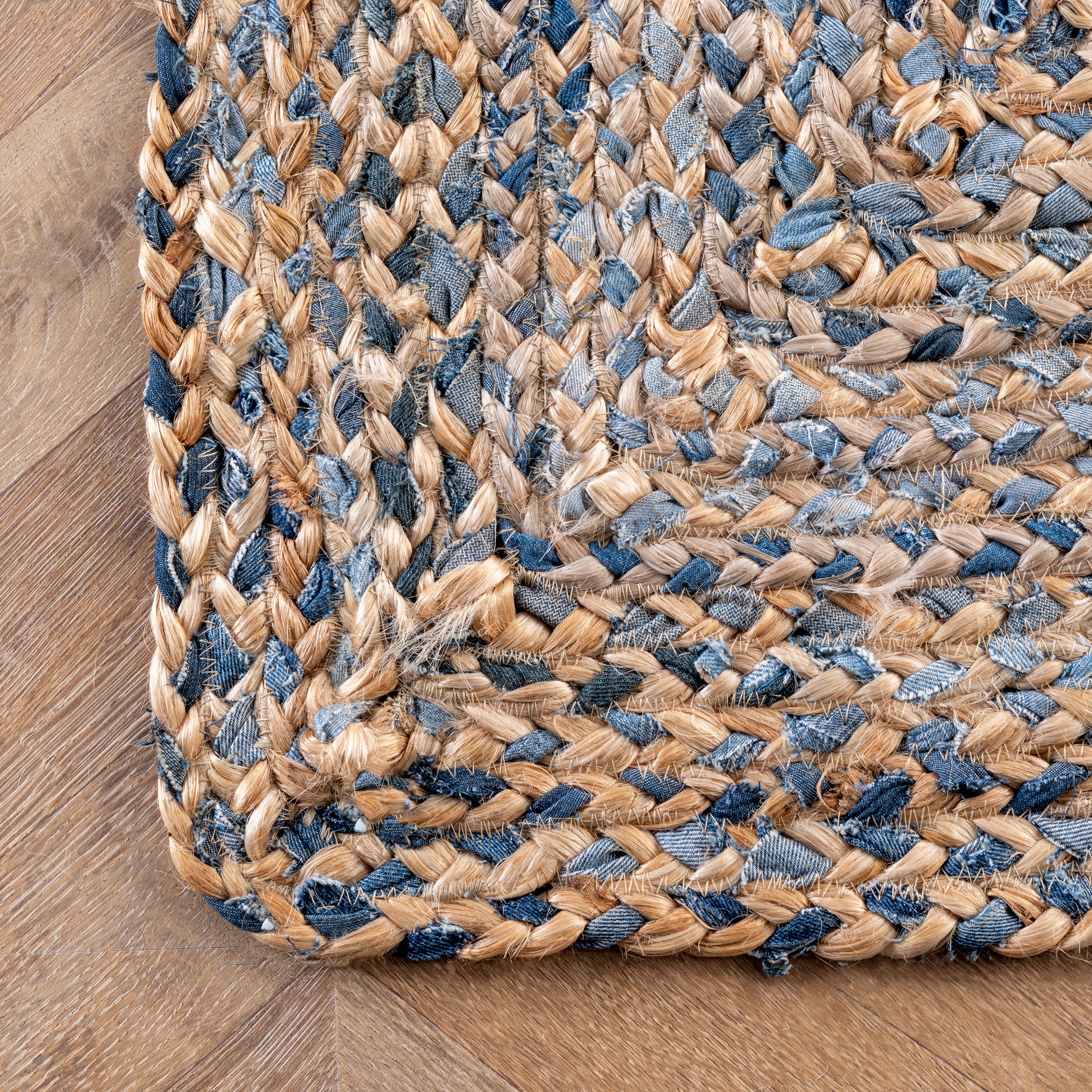 Eliz Braided Denim and Jute Area Rug - Image 5