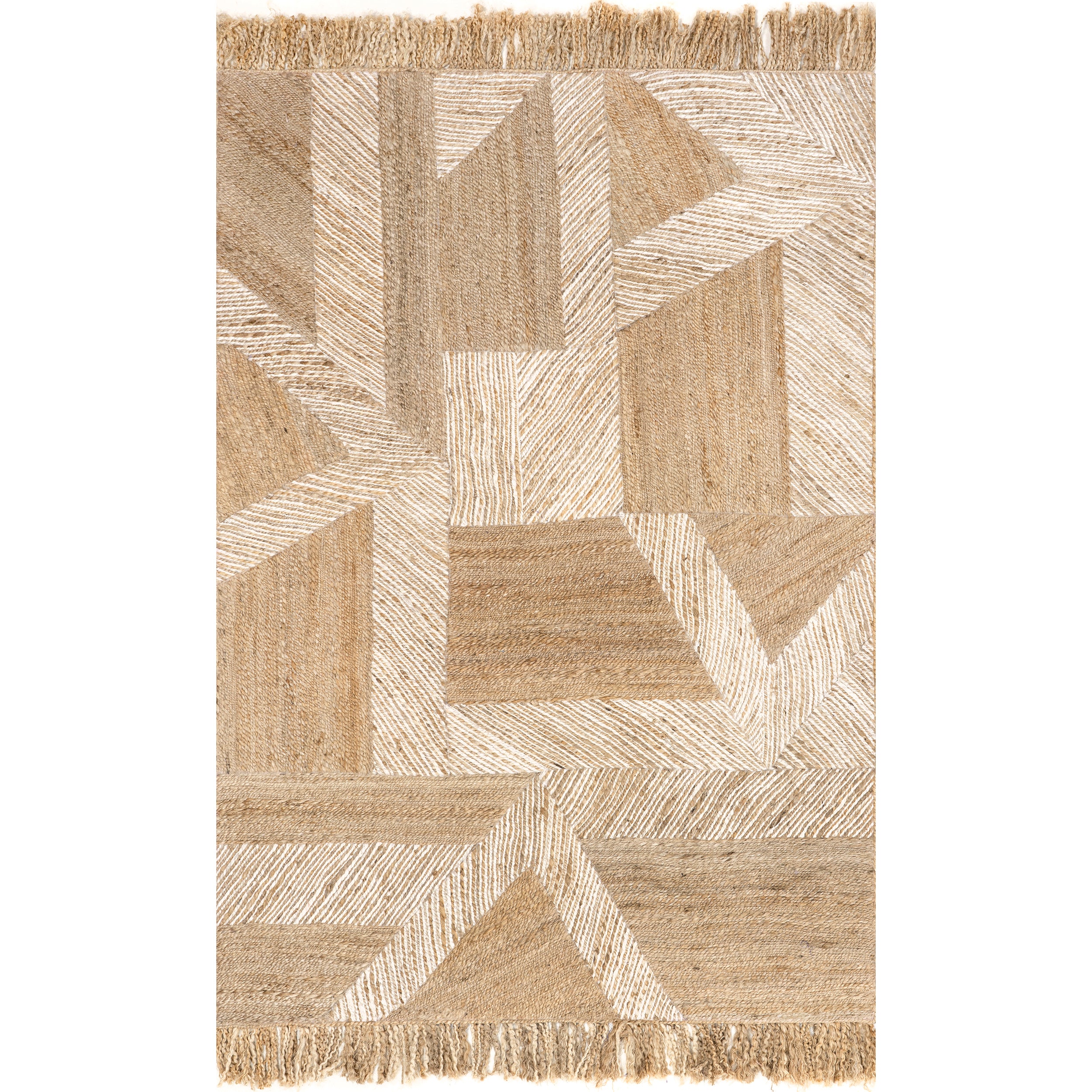 Davina Bohemian Tasseled Jute Area Rug