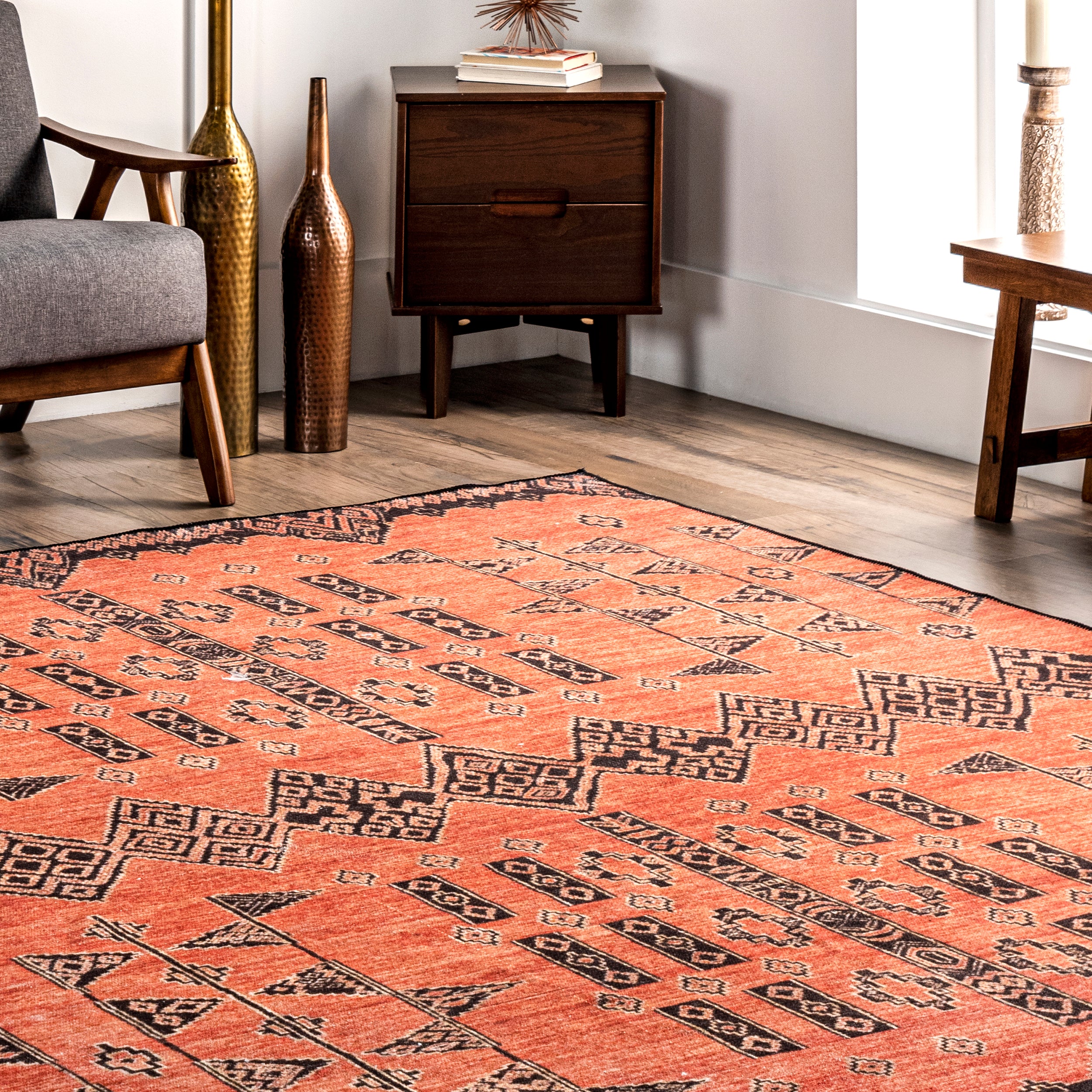 Quincy Cotton-Blend Traditional Area Rug - Image 9