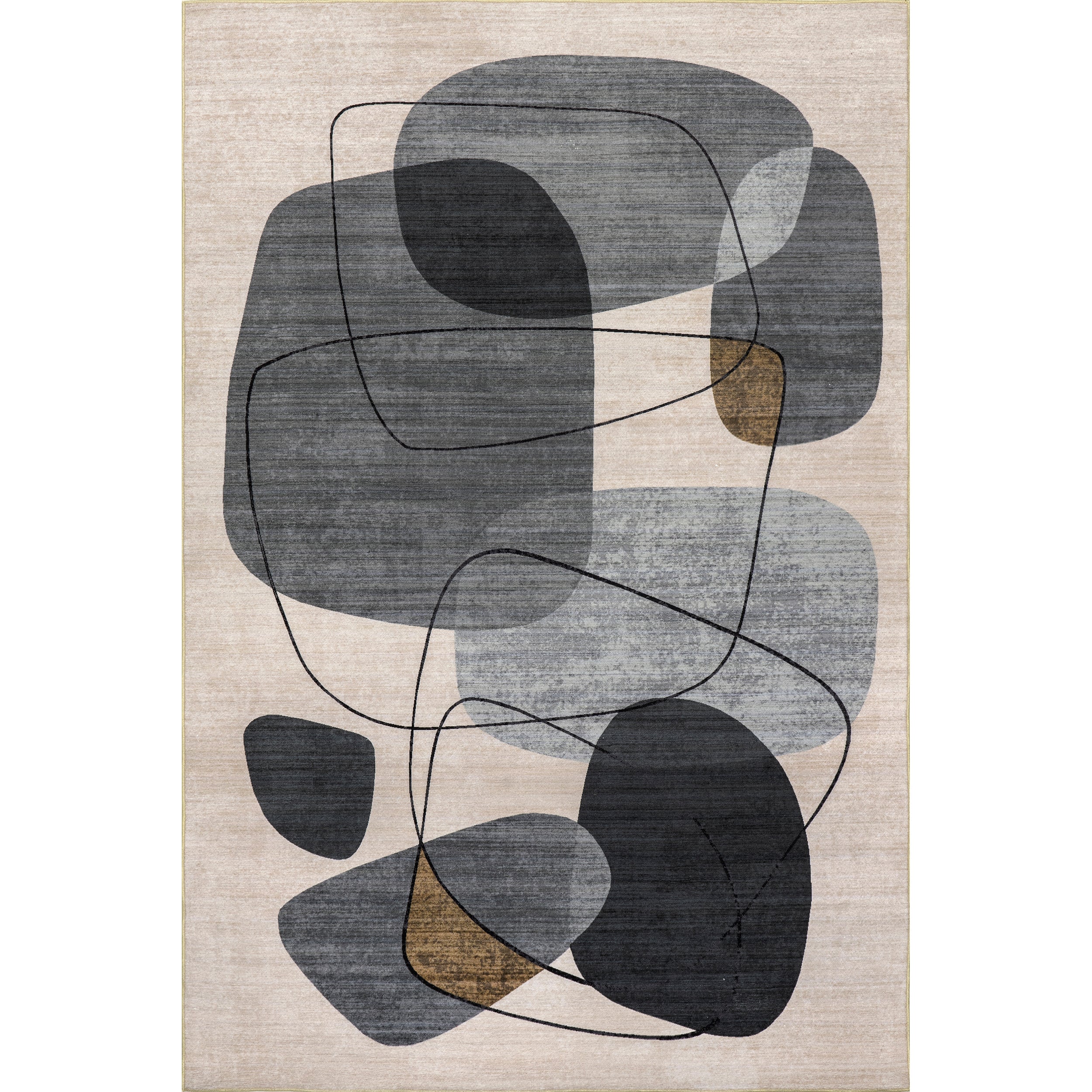 Rylee Abstract Machine Washable Indoor/Outdoor Area Rug
