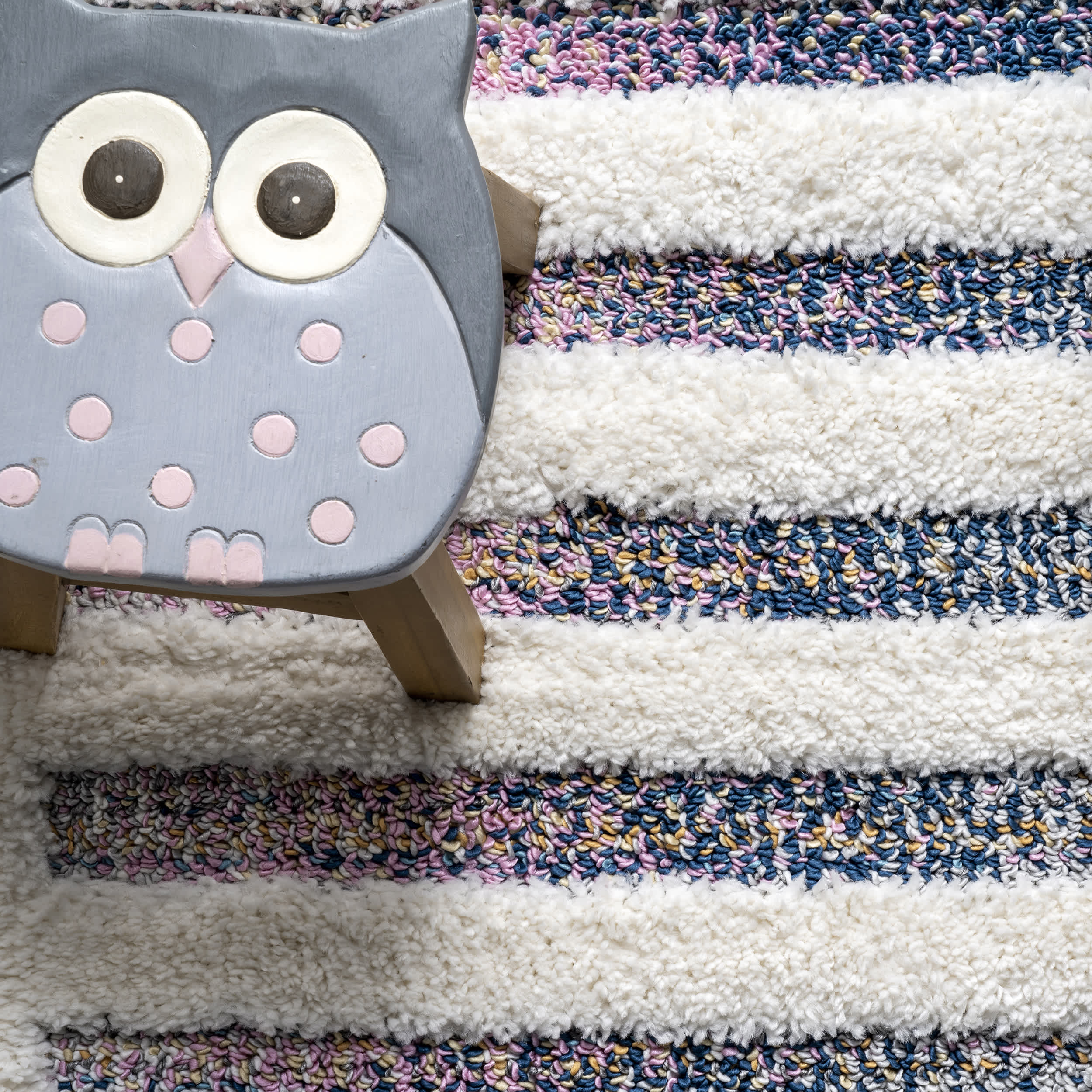 Bristol High-Low Geometric Ripples Tassel Area Rug - Image 6